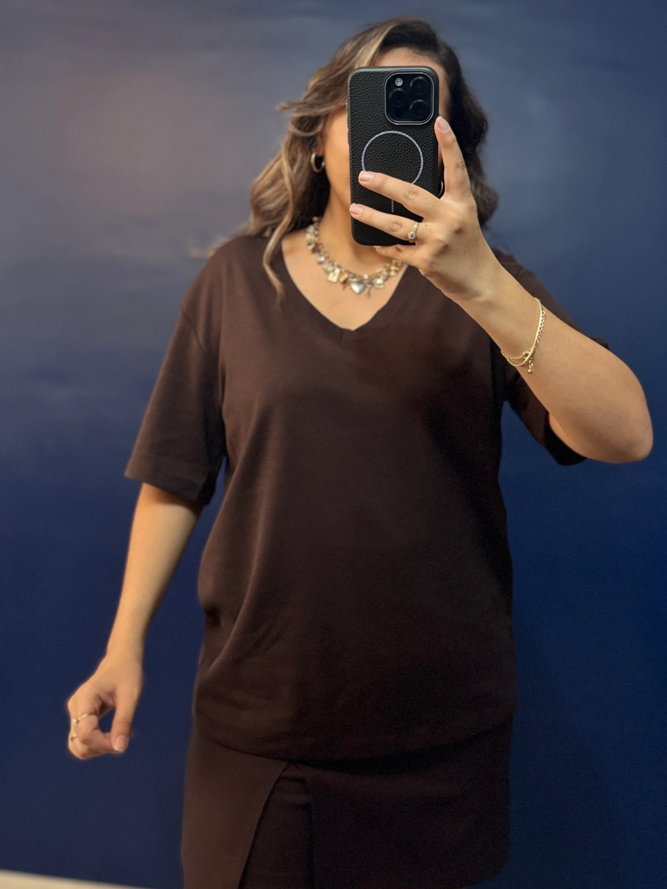 Kahve V Yaka Massi Basic