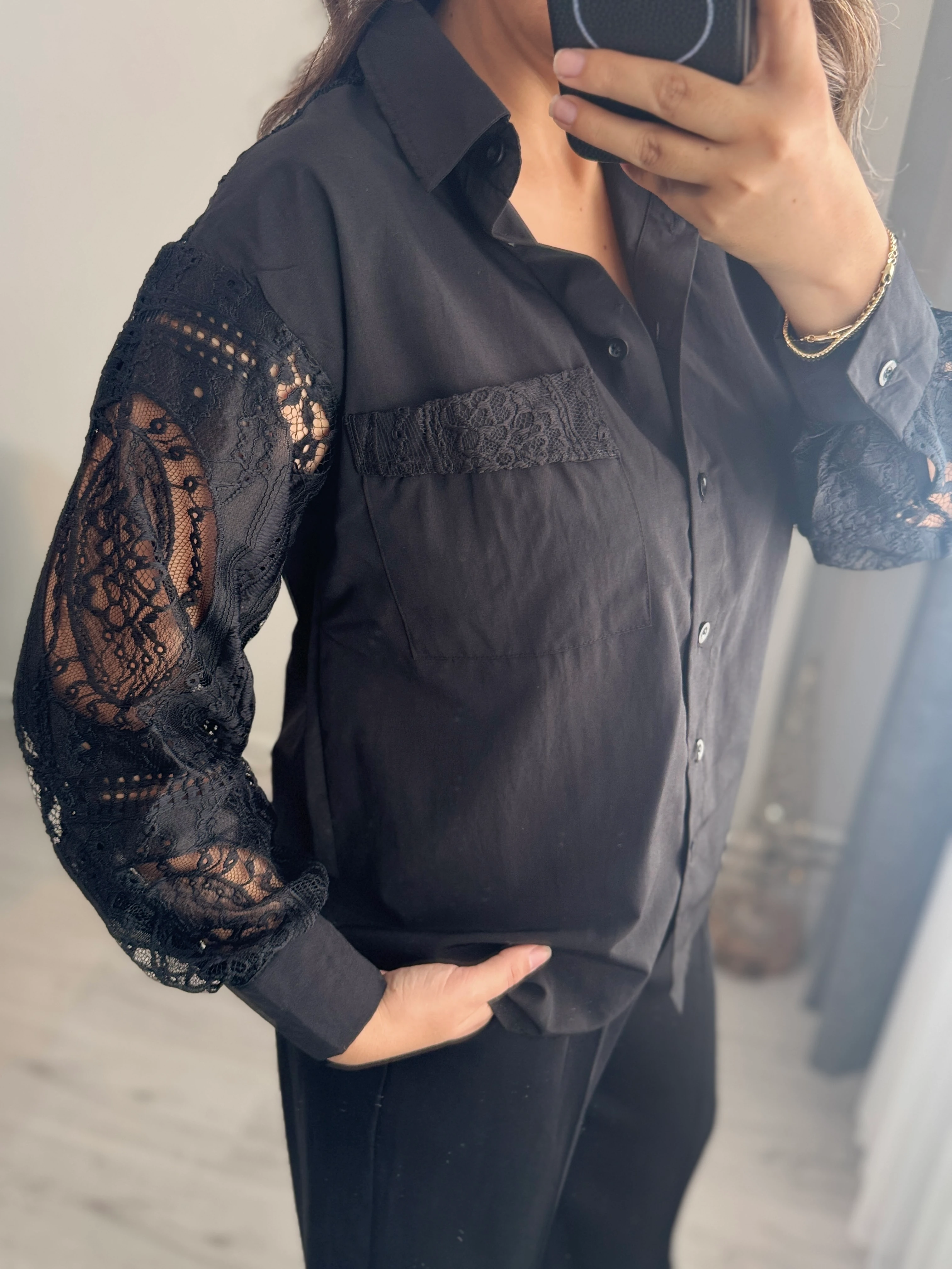 Dantel Detay Gömlek