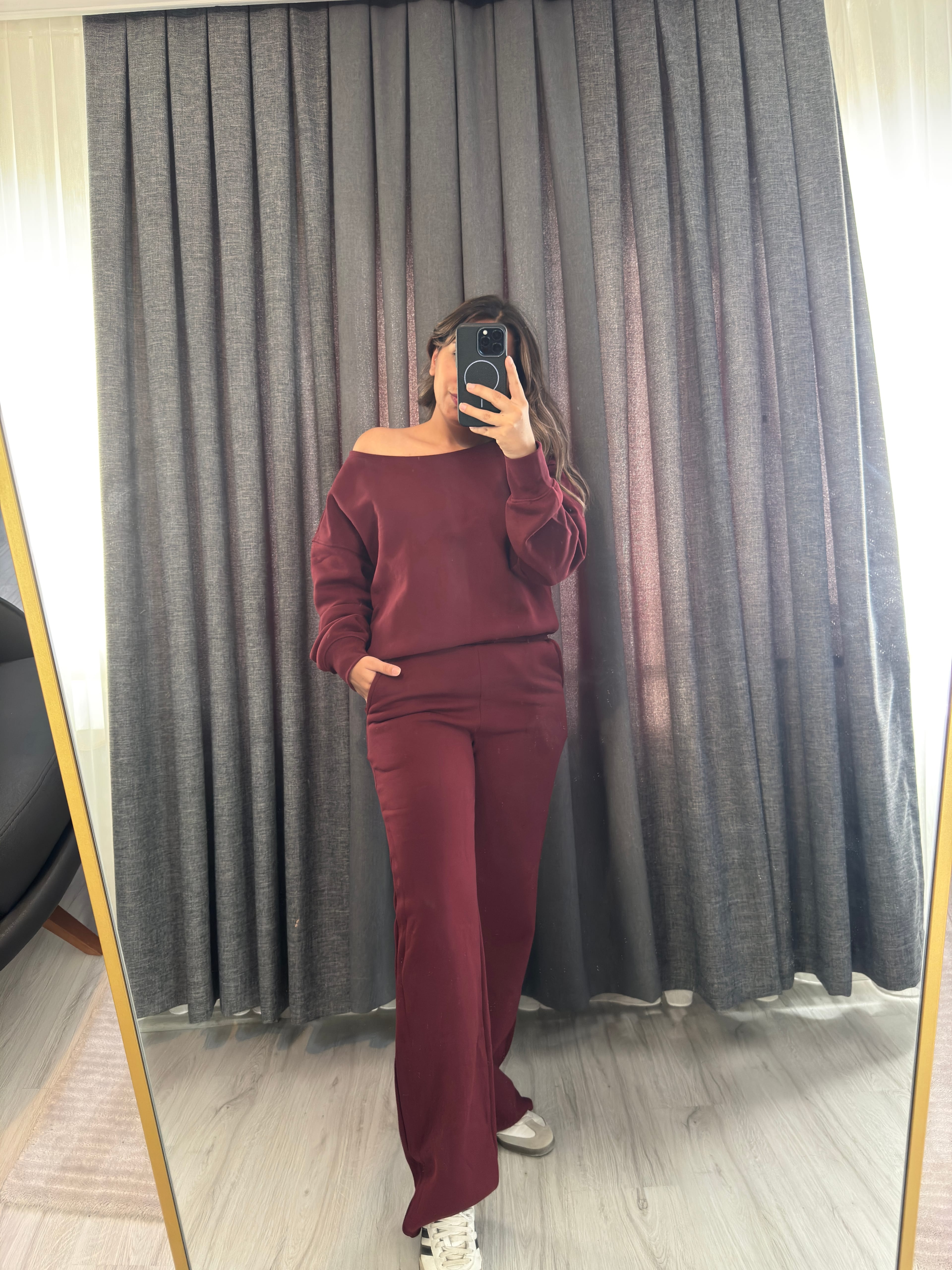 Bordo Eşofman Altı