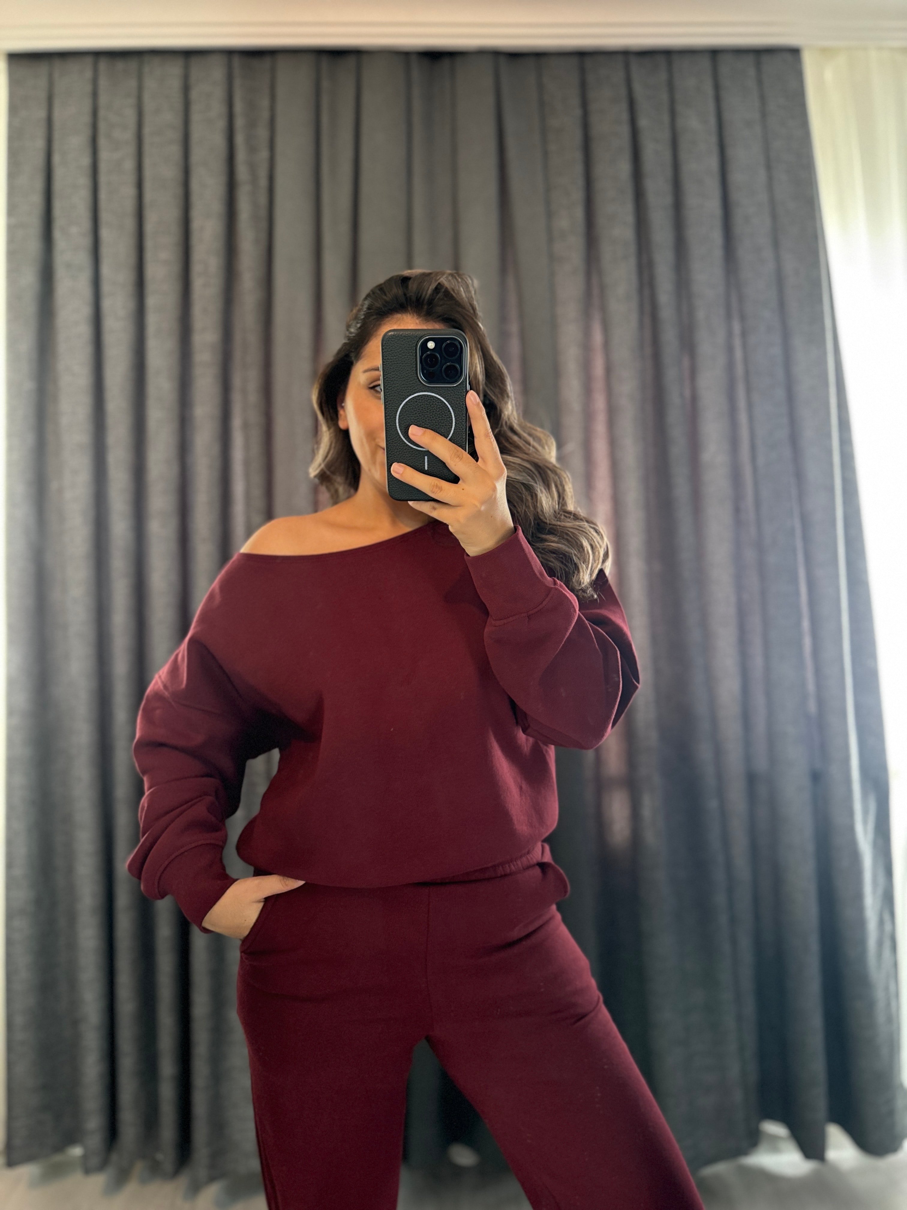 Bordo Eşofman Altı