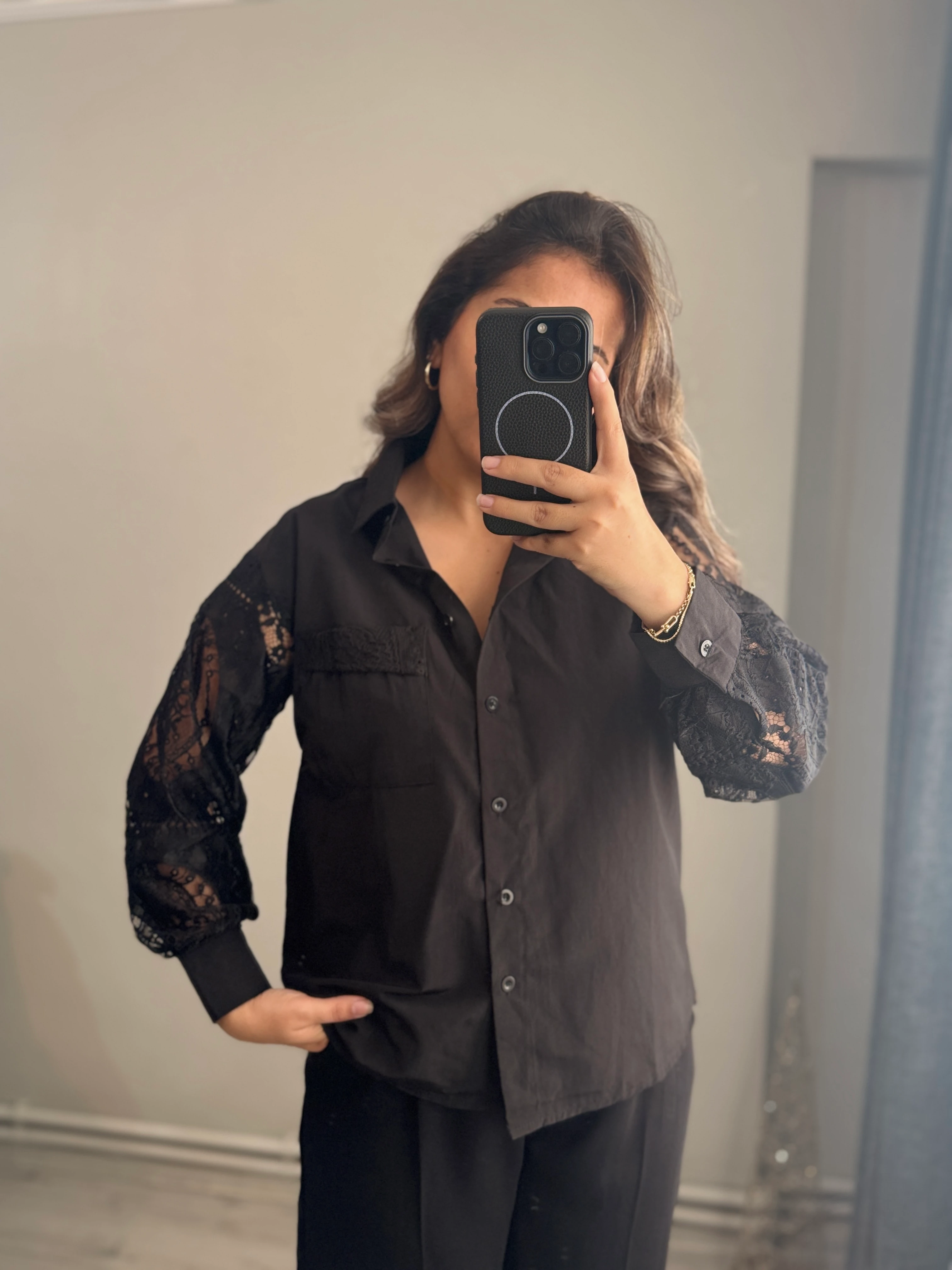 Dantel Detay Gömlek