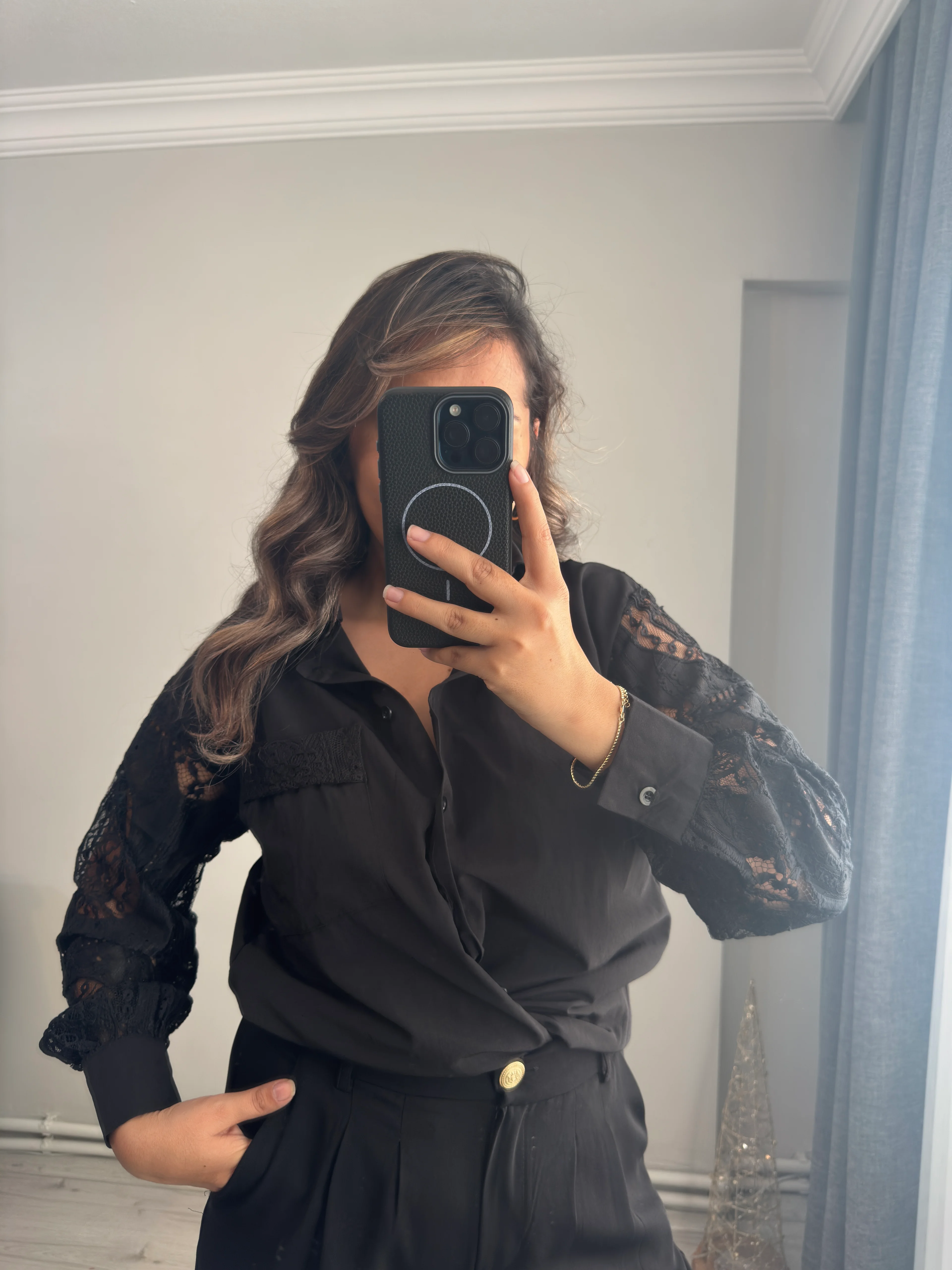 Dantel Detay Gömlek