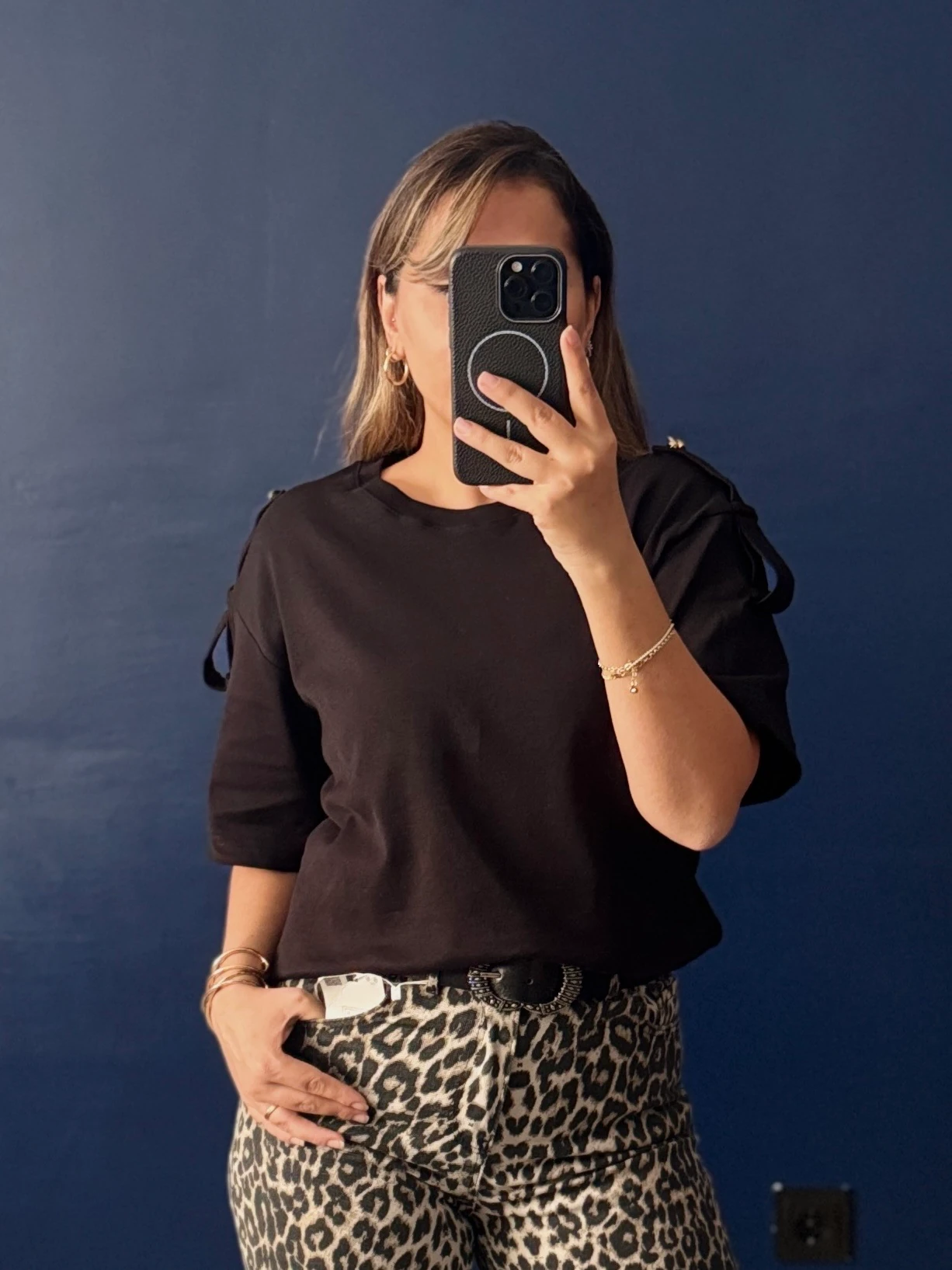 Gold Düğme Apoletli basic Tshırt