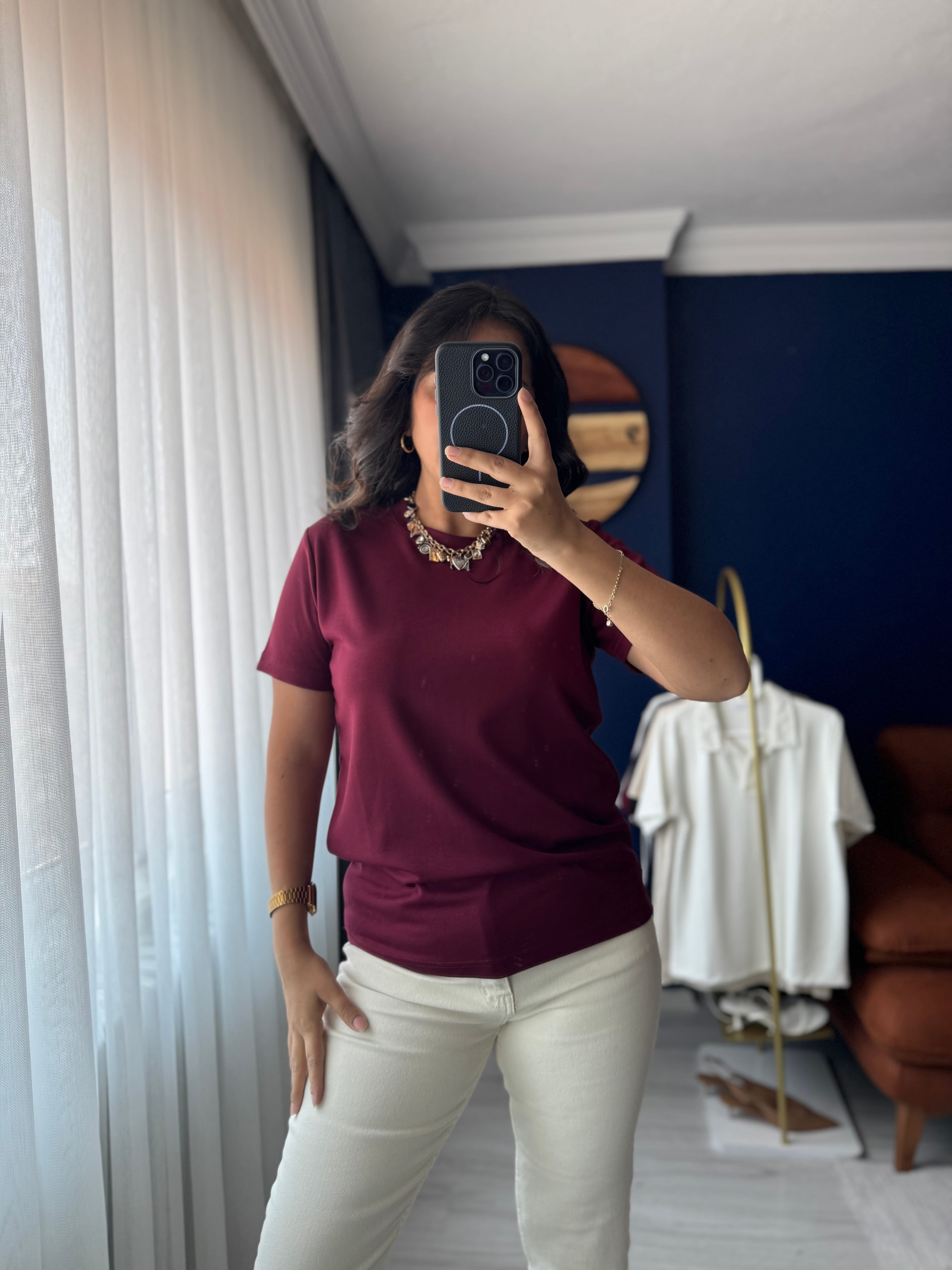 Bordo Oysho Tshırt