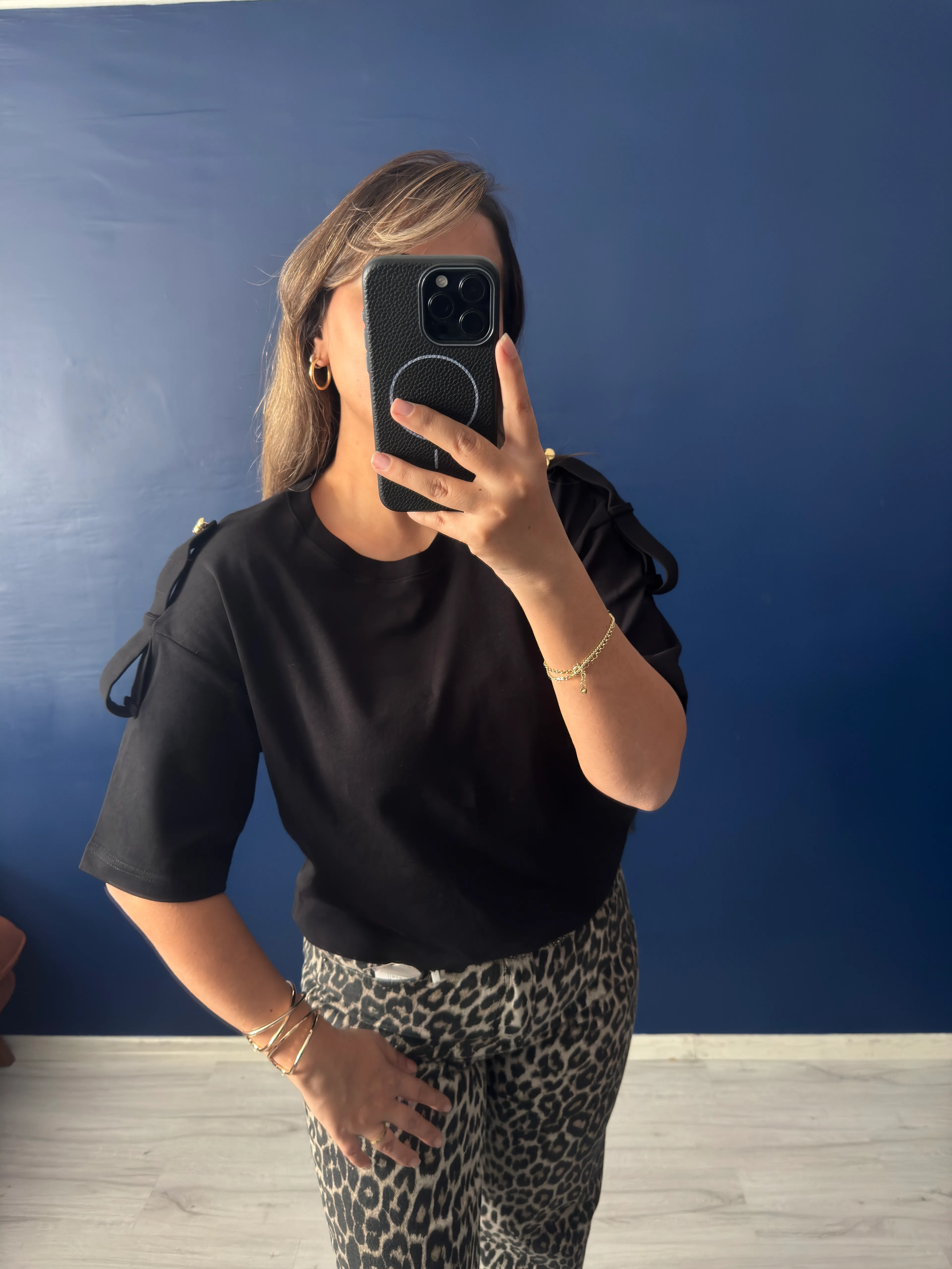 Gold Düğme Apoletli basic Tshırt