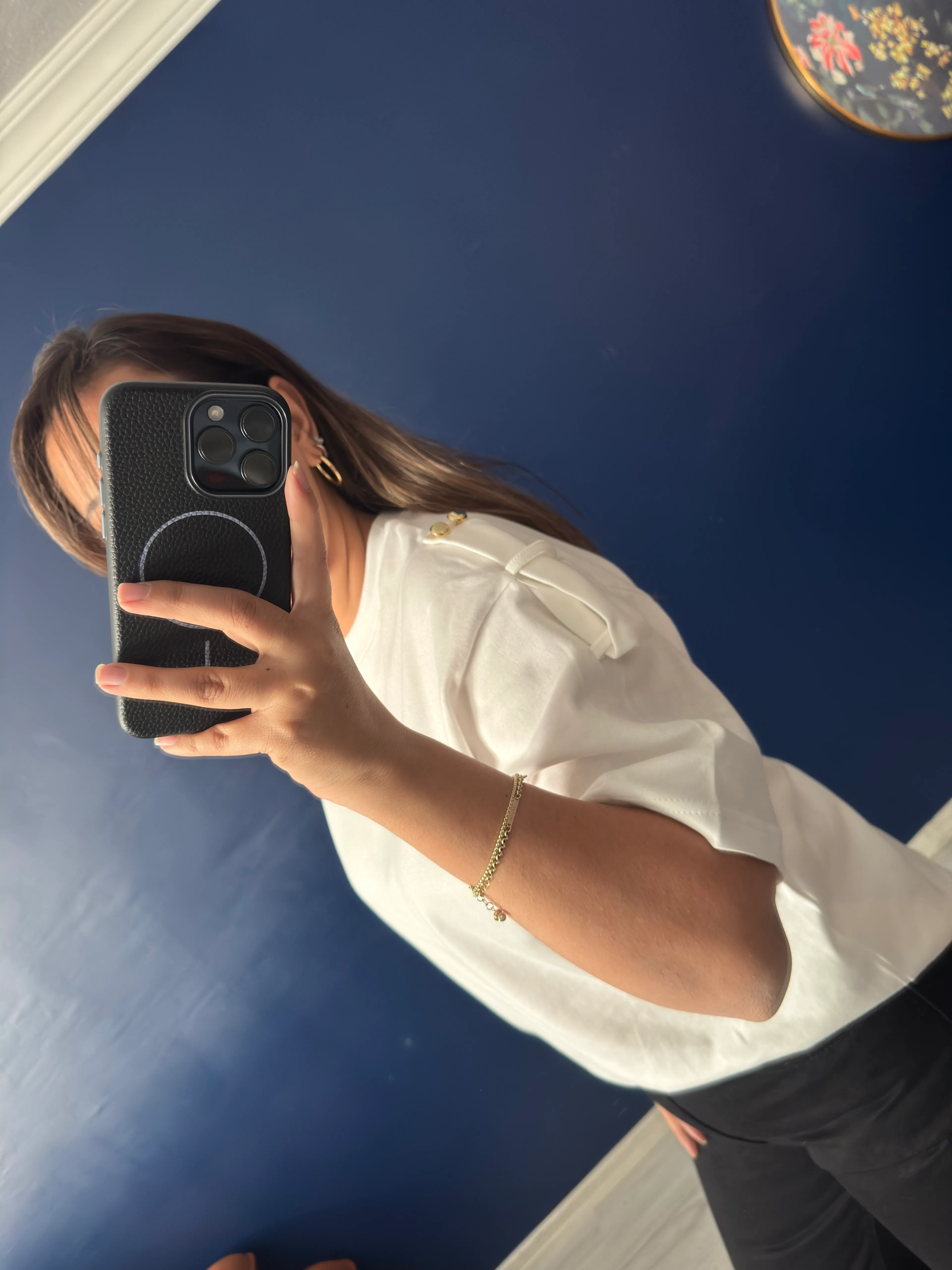 Gold Düğme Apoletli basic Tshırt 