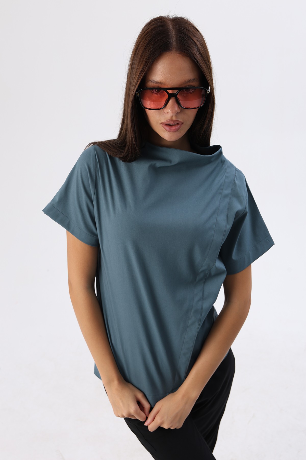 Kadın Wings True Cowl - Ocean & Black