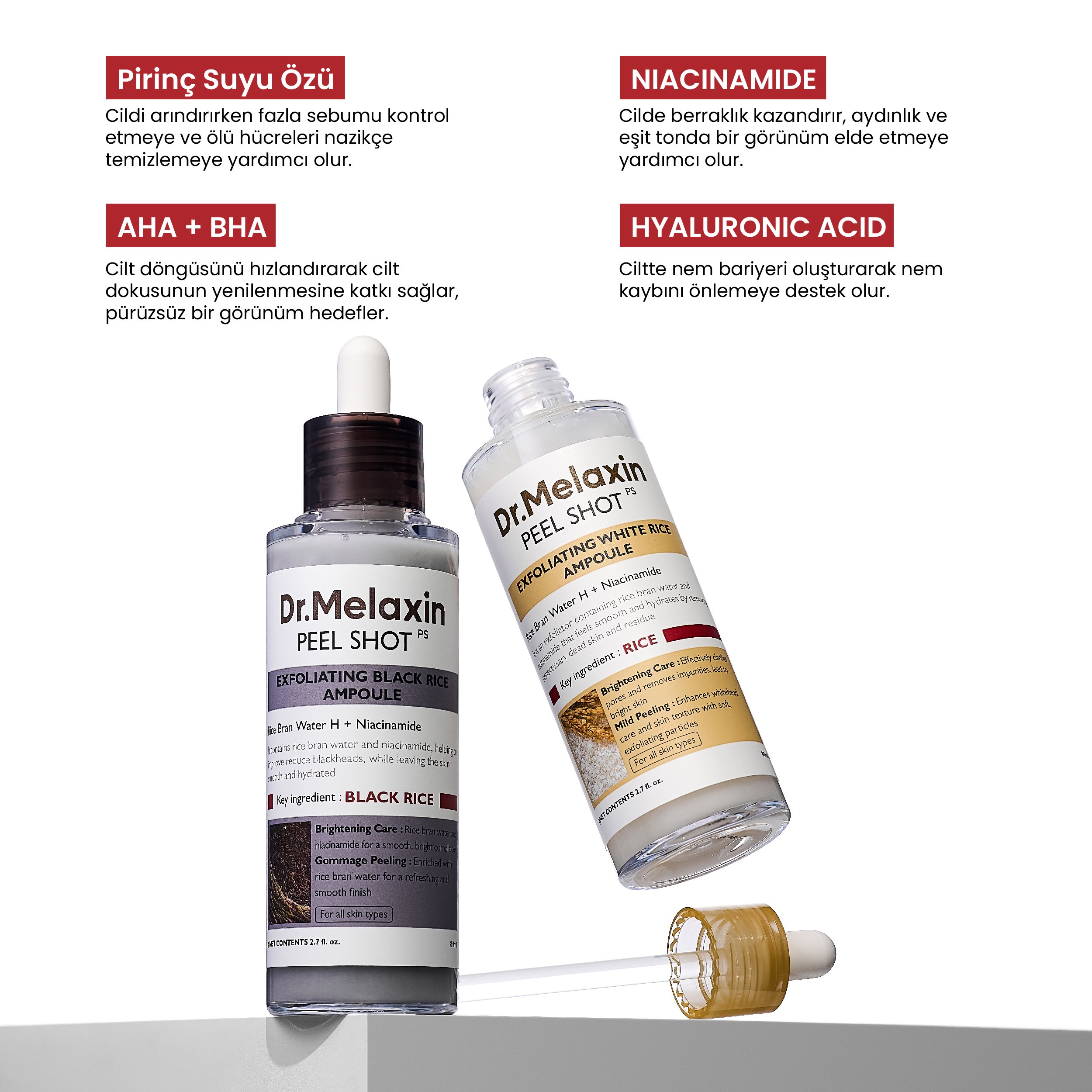 Peel Shot Arındırıcı ve Aydınlatıcı Pirinç Peeling Ampül Seti