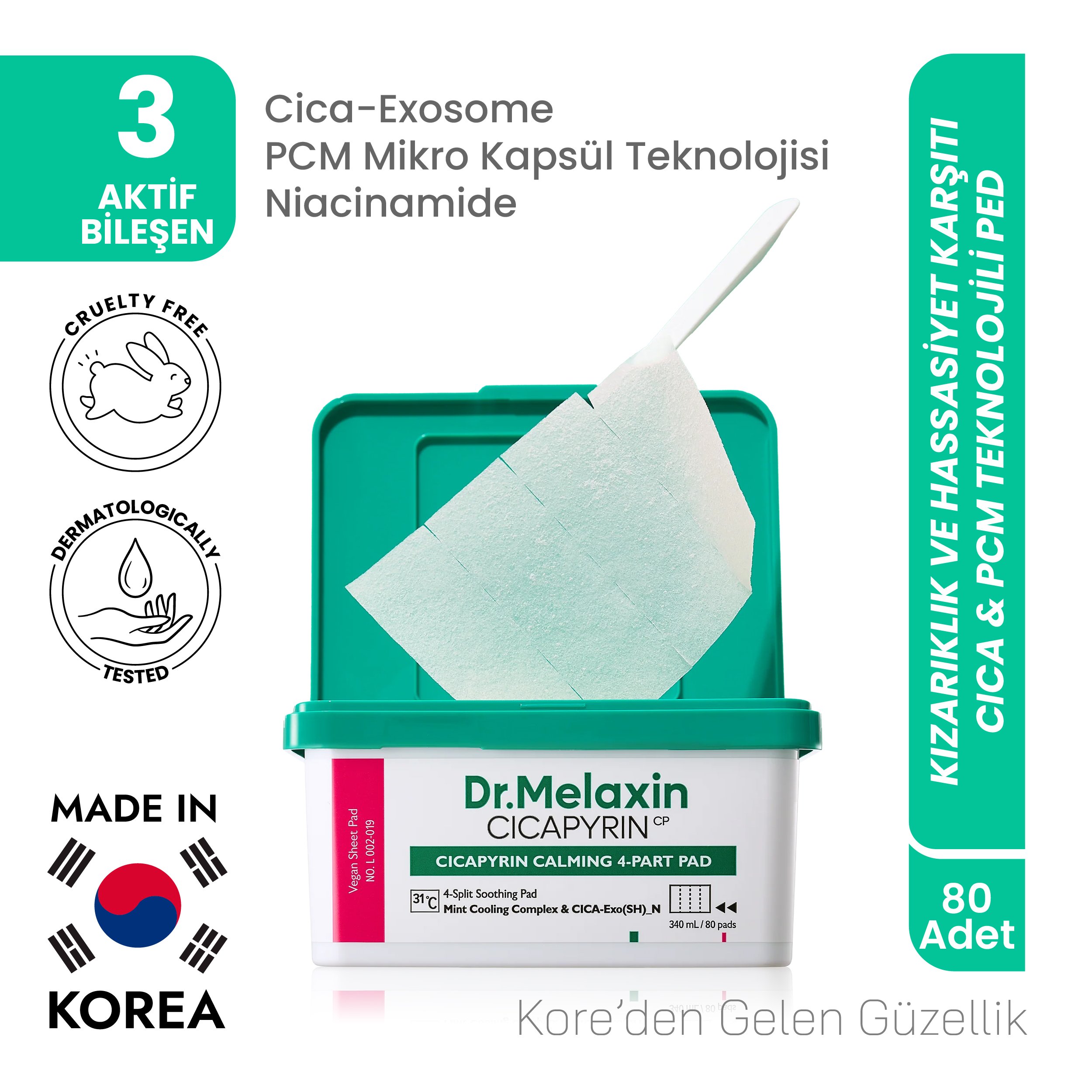 Cicapyrin Kızarıklık ve Hassasiyet Karşıtı Ped 80 Adet