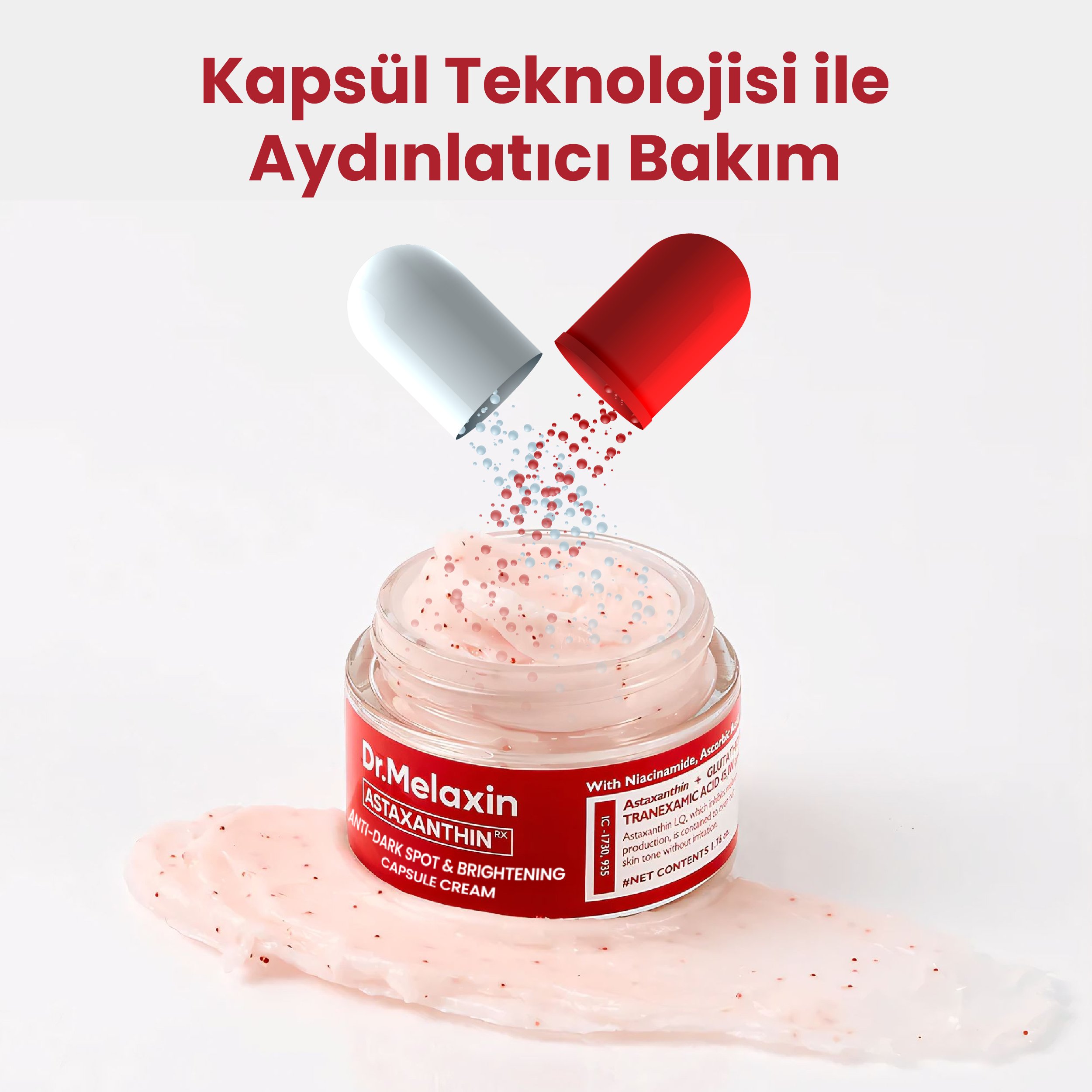 Astaxanthin Leke Karşıtı Aydınlatıcı Kapsül Krem 50ml