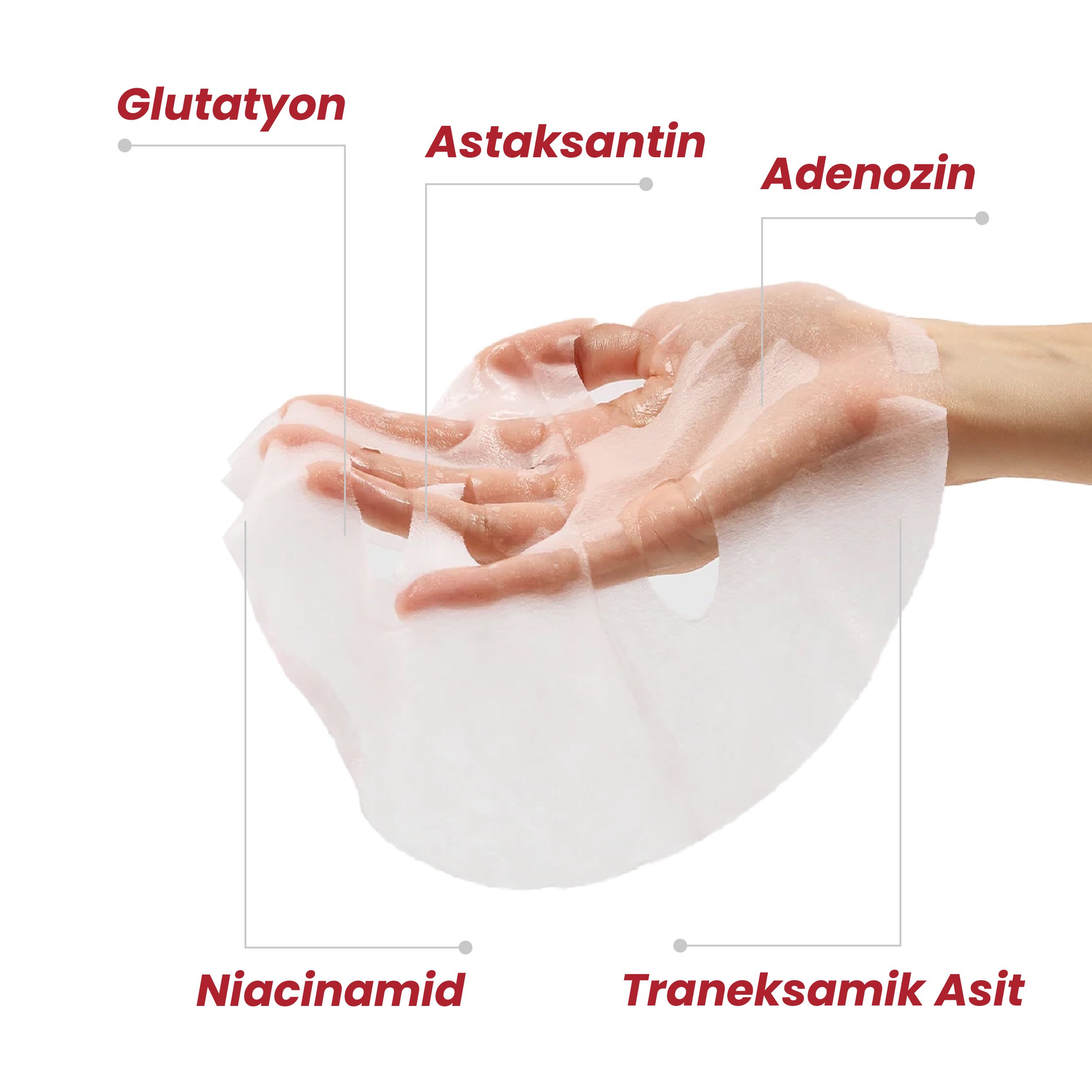 Astaxanthin Leke Karşıtı Aydınlatıcı Maske 5 Adet