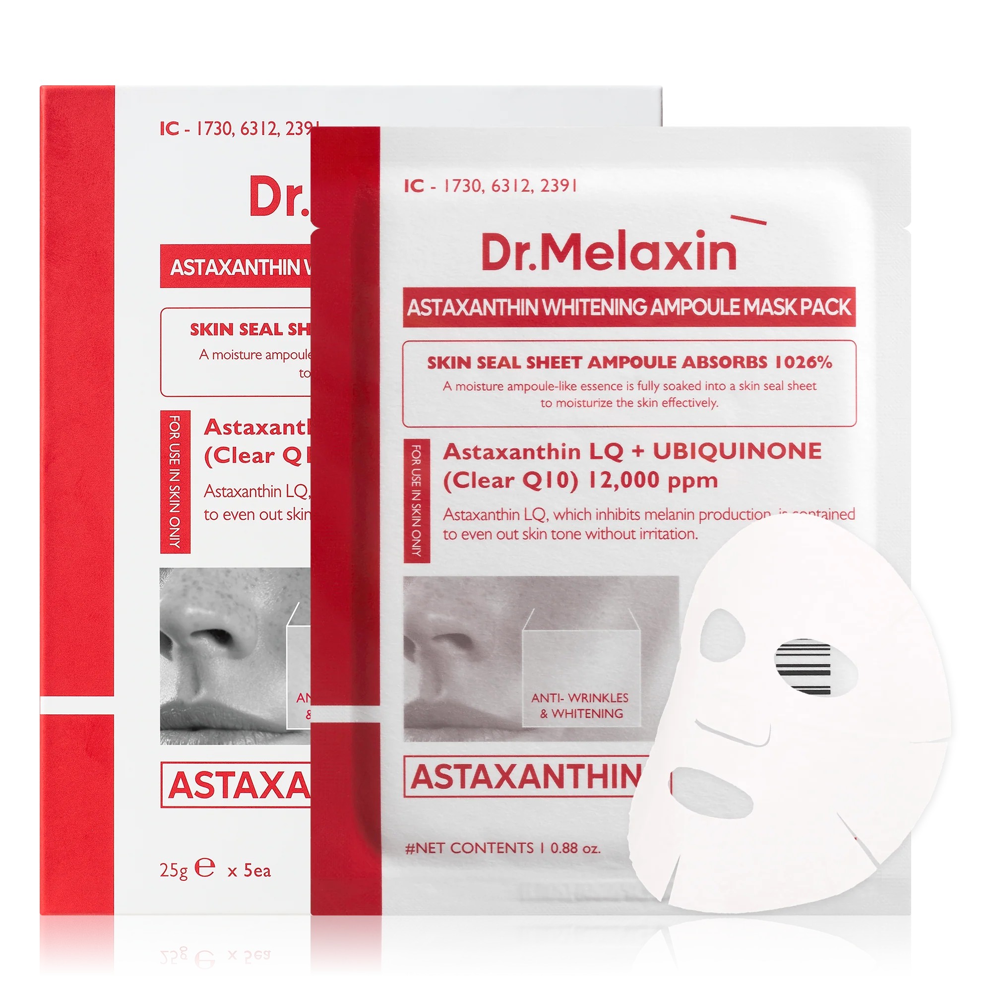 Astaxanthin Leke Karşıtı Aydınlatıcı Maske 5 Adet