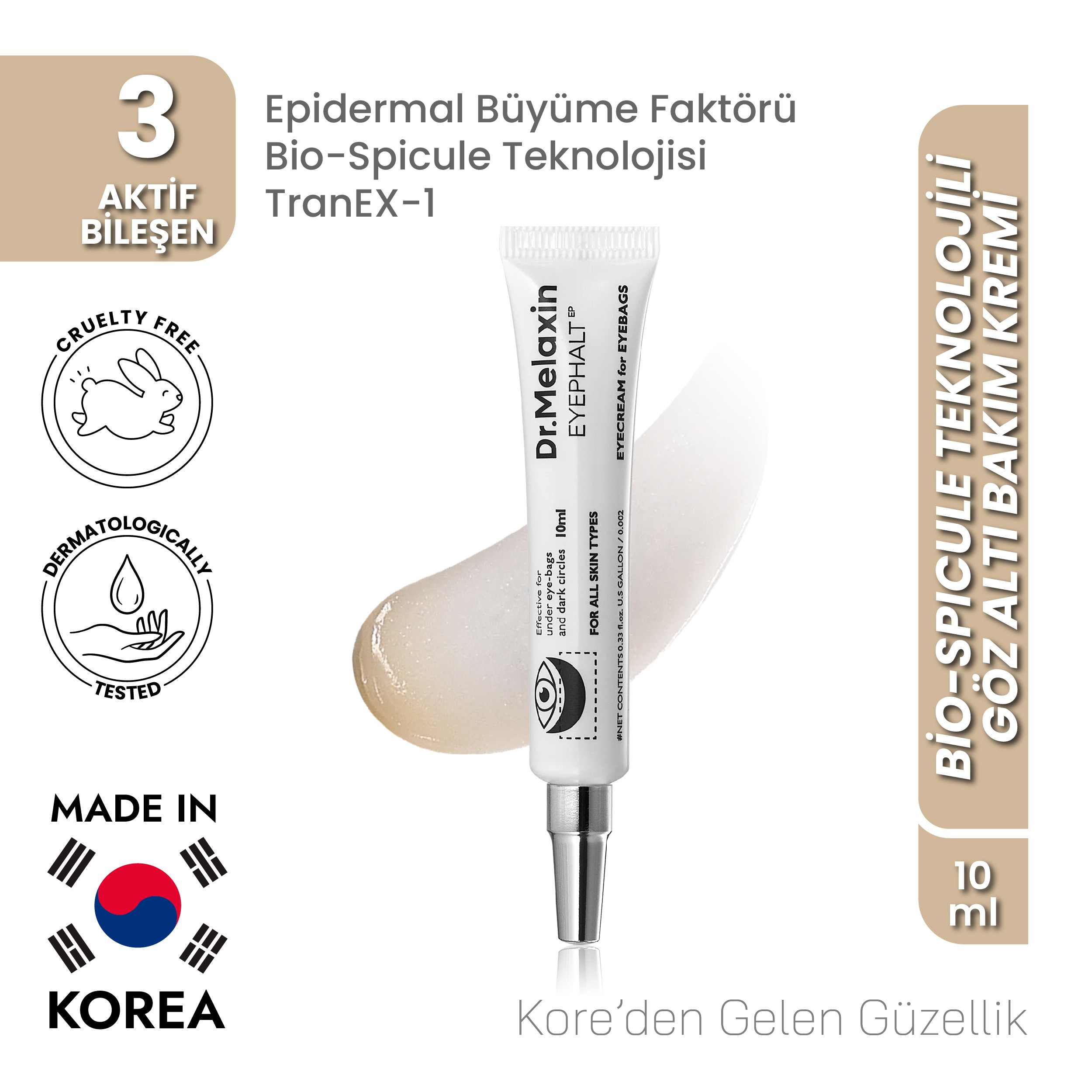 Eyephalt Göz Altı Bakım Kremi Bio-Spicule Teknolojili 10ml