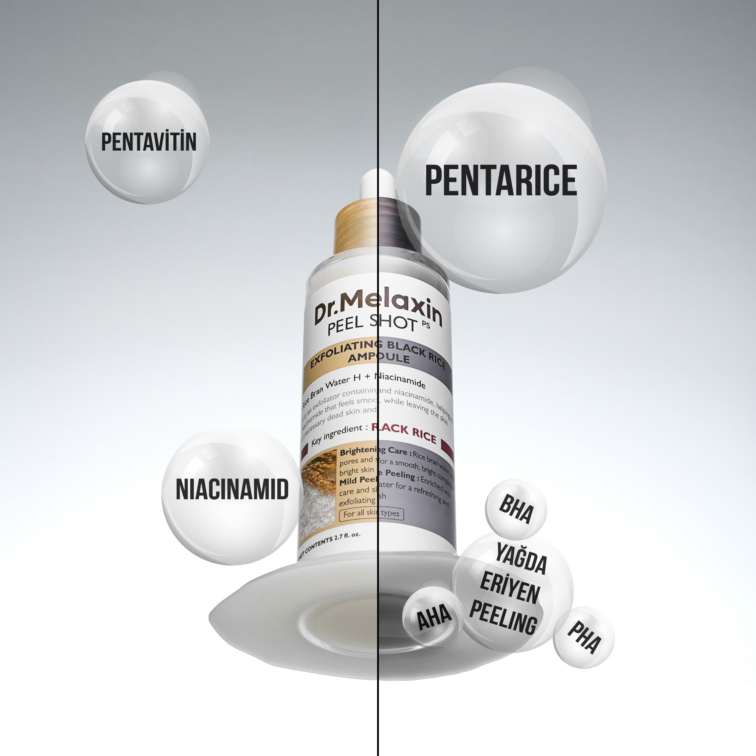 Peel Shot Arındırıcı ve Aydınlatıcı Pirinç Peeling Ampül Seti