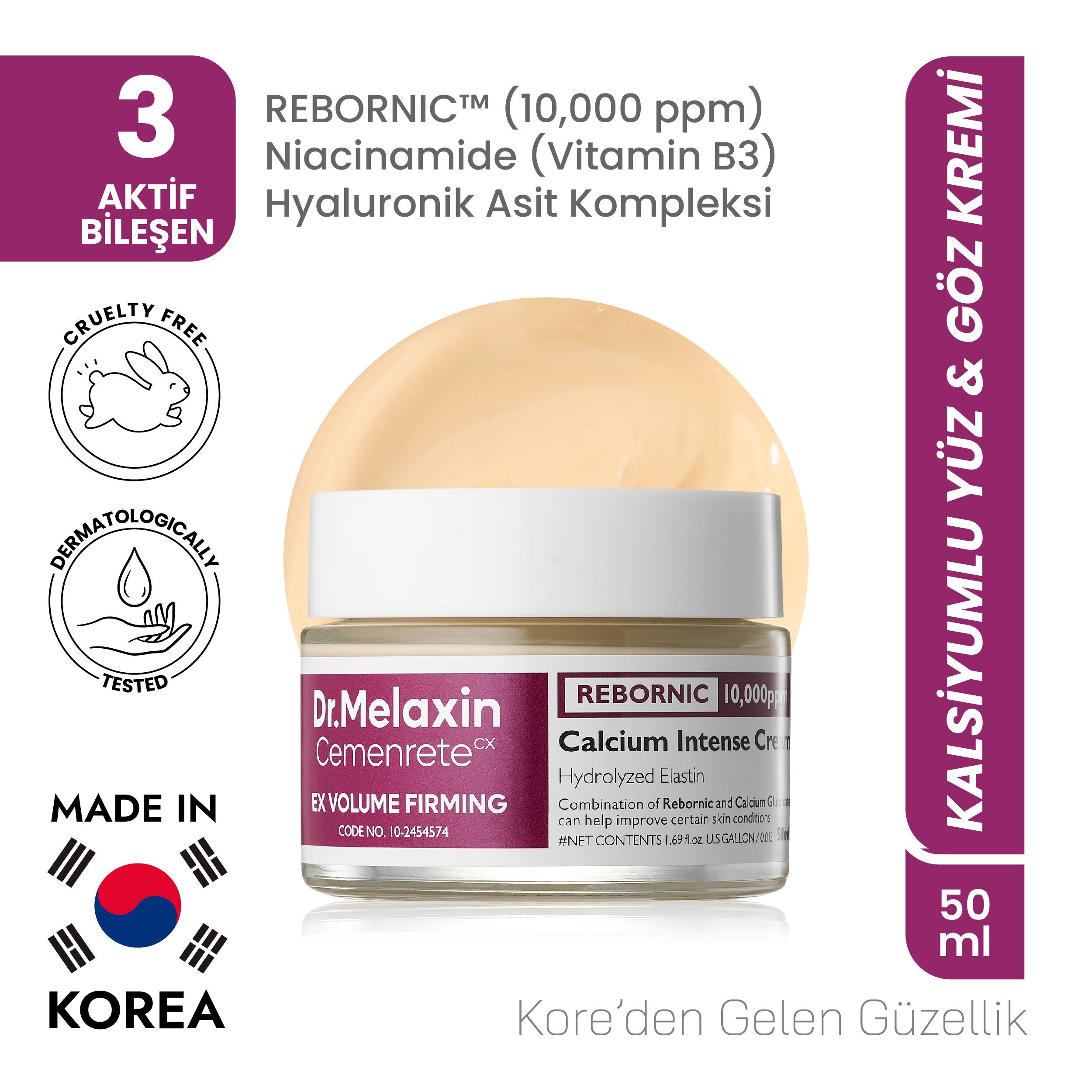 Cemenrete Kalsiyumlu Yüz & Göz Kremi 50ml