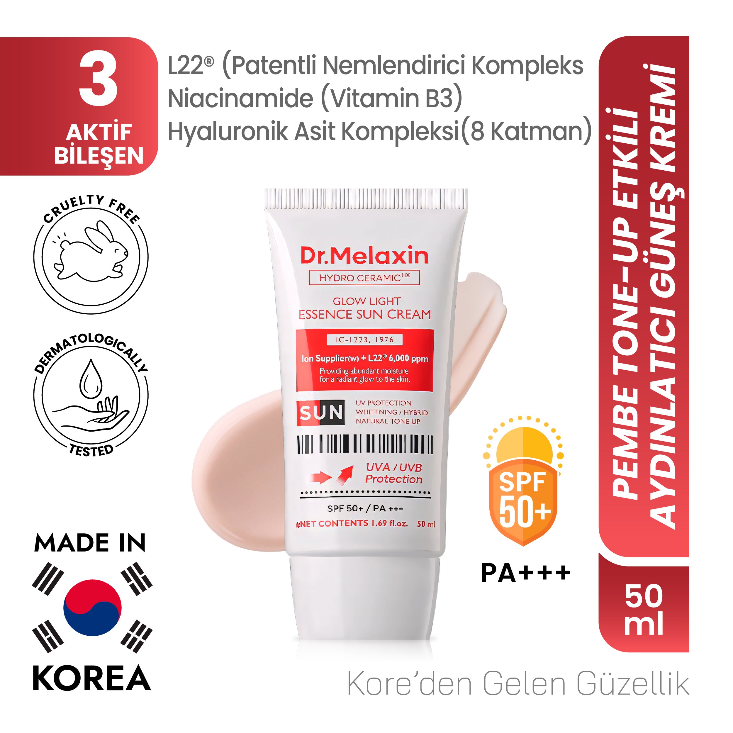Pempe Tone-Up Etkili Aydınlatıcı Güneş Kremi 50ml