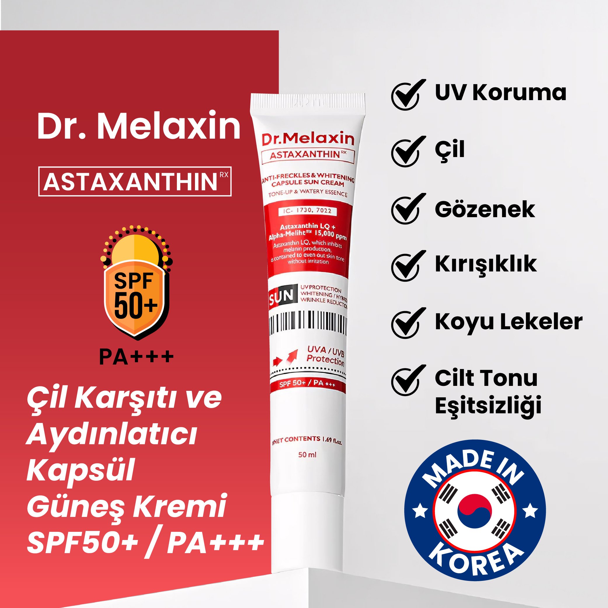 ASTAXANTHIN ANTI-FRECKLES&WHITENING CAPSULE SUN CREAM