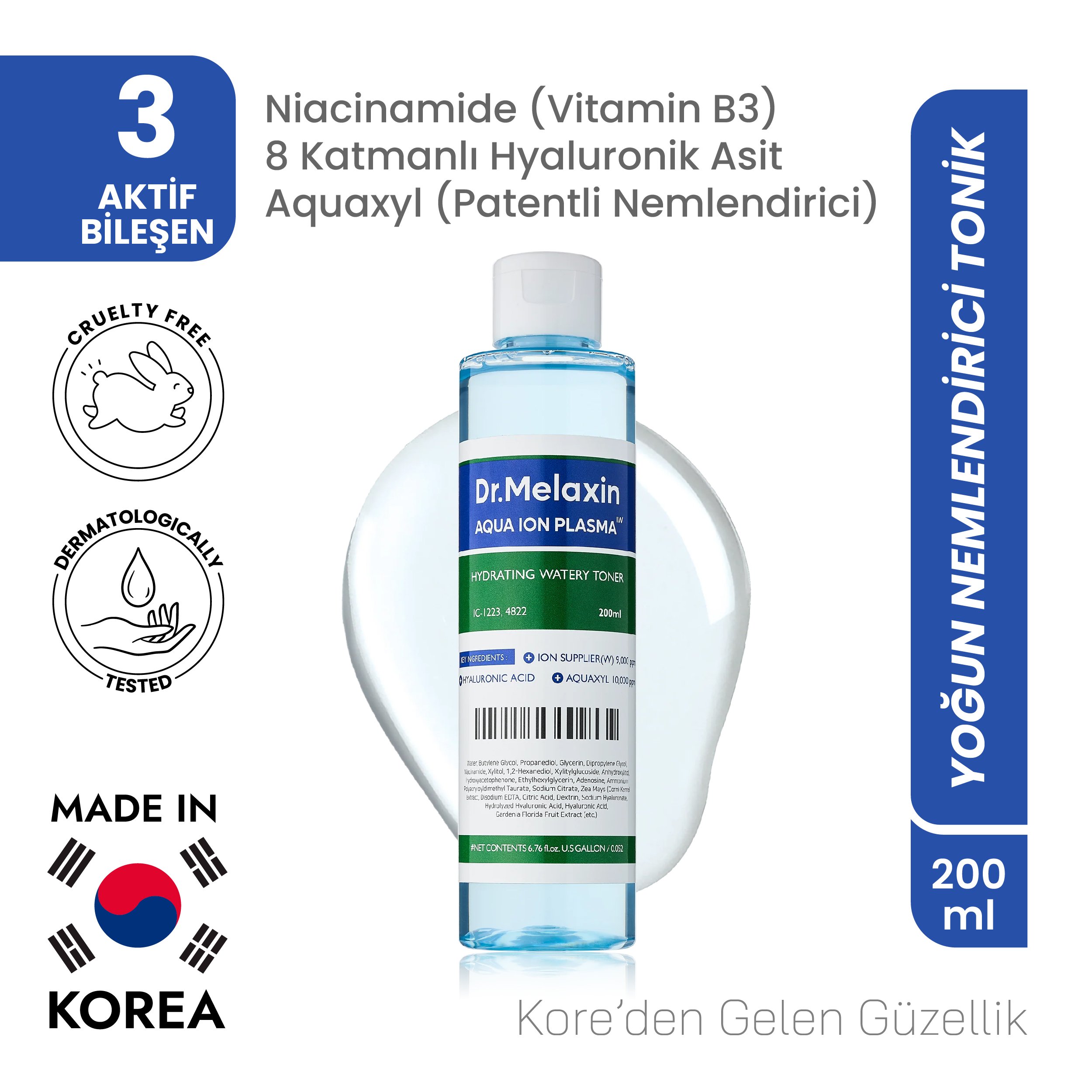 Aqua Ion Yoğun Nemlendirici Tonik 200ml