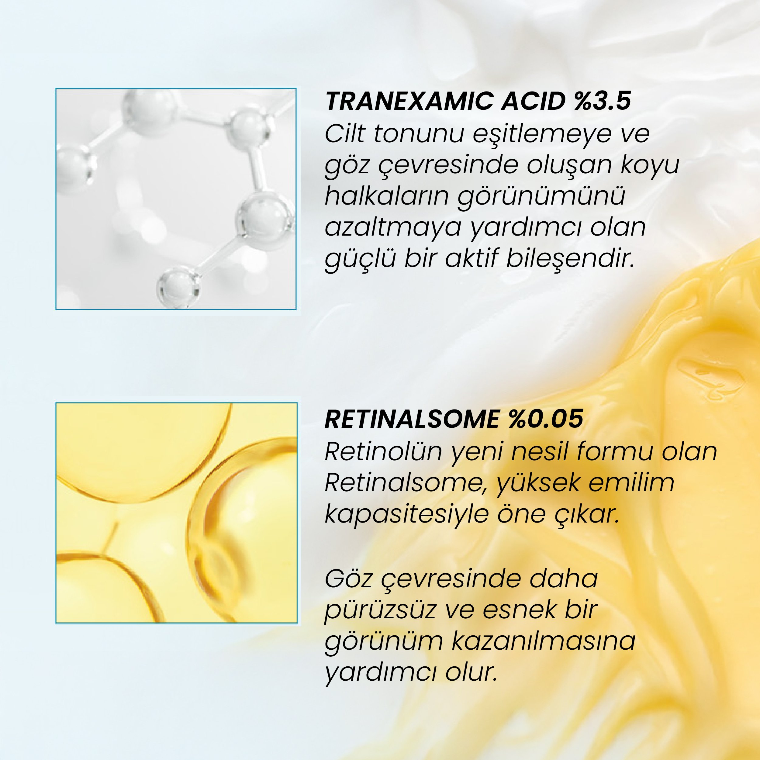 TX Retinalsome Çift Etkili Göz Kremi - Kırışıklık ve Morluk Karşıtı Aydınlatıcı Bakım 40gr