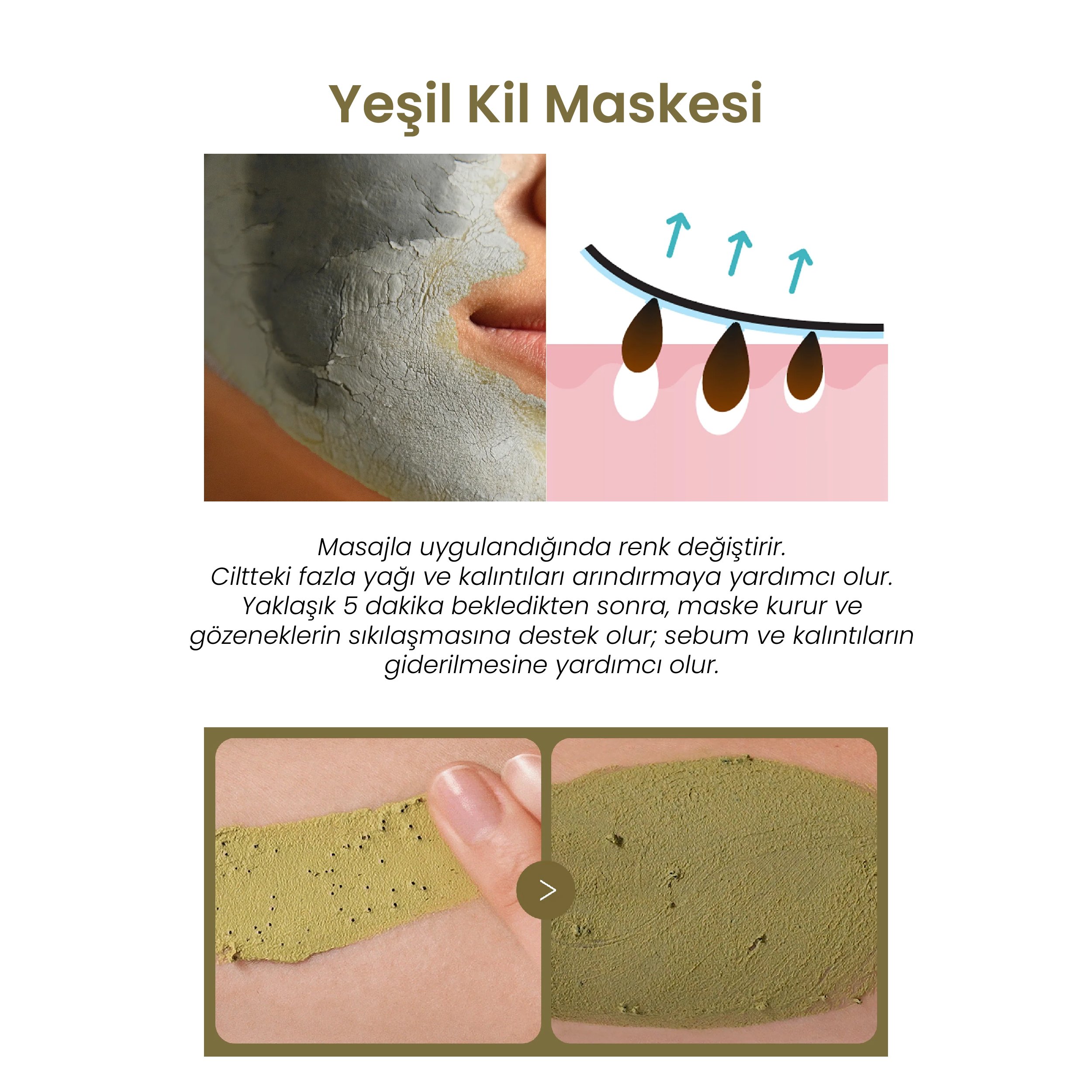 Dubai Peptitli Renk Değiştiren Kil Maskesi 100g