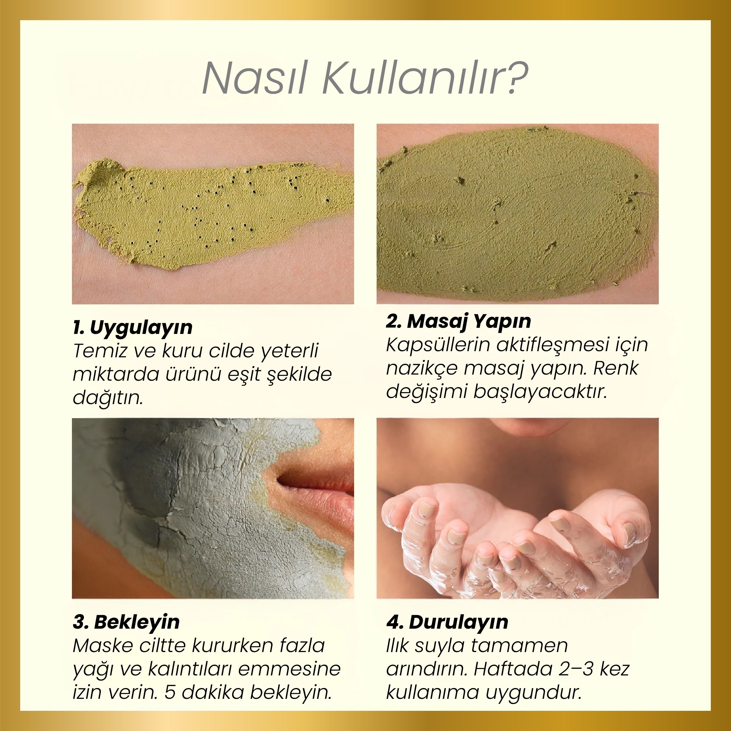 Dubai Peptitli Renk Değiştiren Kil Maskesi 100g