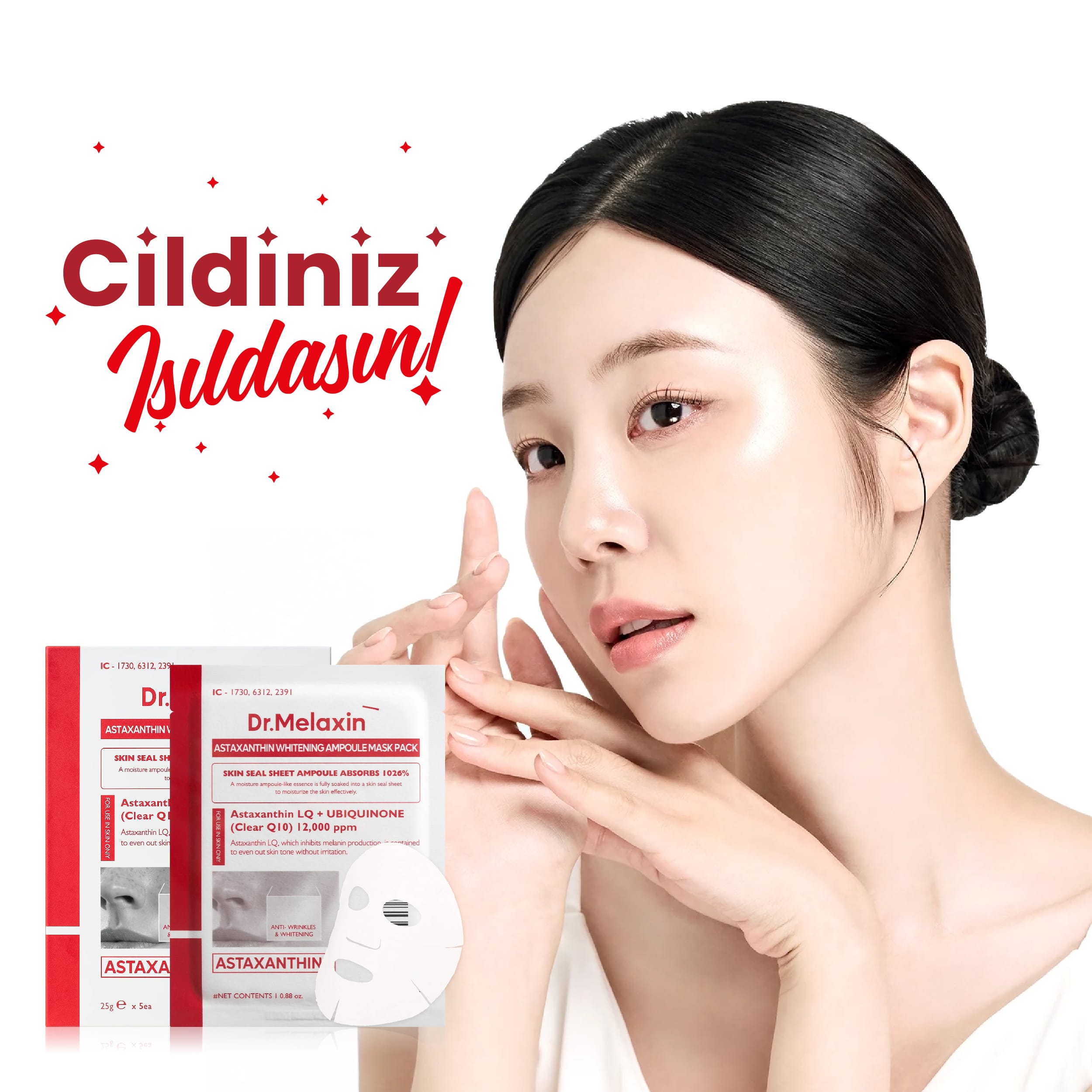 Astaxanthin Leke Karşıtı Aydınlatıcı Maske 5 Adet