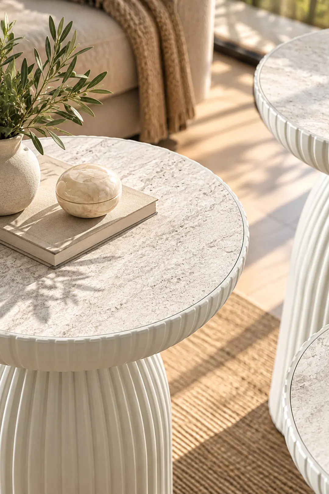 TEKLİ MANTAR YAN SEHPA BOHEM MODERN DEKORATİF ORTA SEHPA SALON SEHPASI KUMTAŞI TRAVERTEN