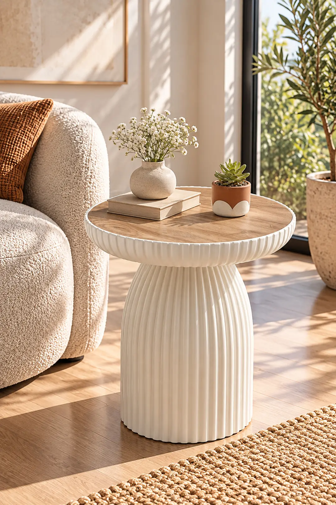 TEKLİ MANTAR YAN SEHPA BOHEM MODERN DEKORATİF ORTA SEHPA SALON SEHPASI AYTAŞI UD