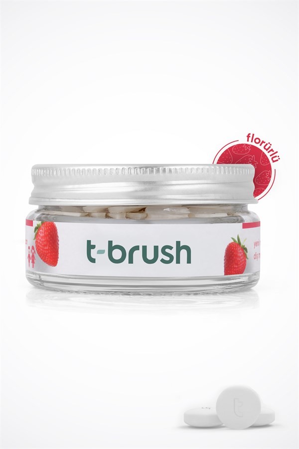 T-Brush Diş Macunu Tableti Çilekli Florürlü