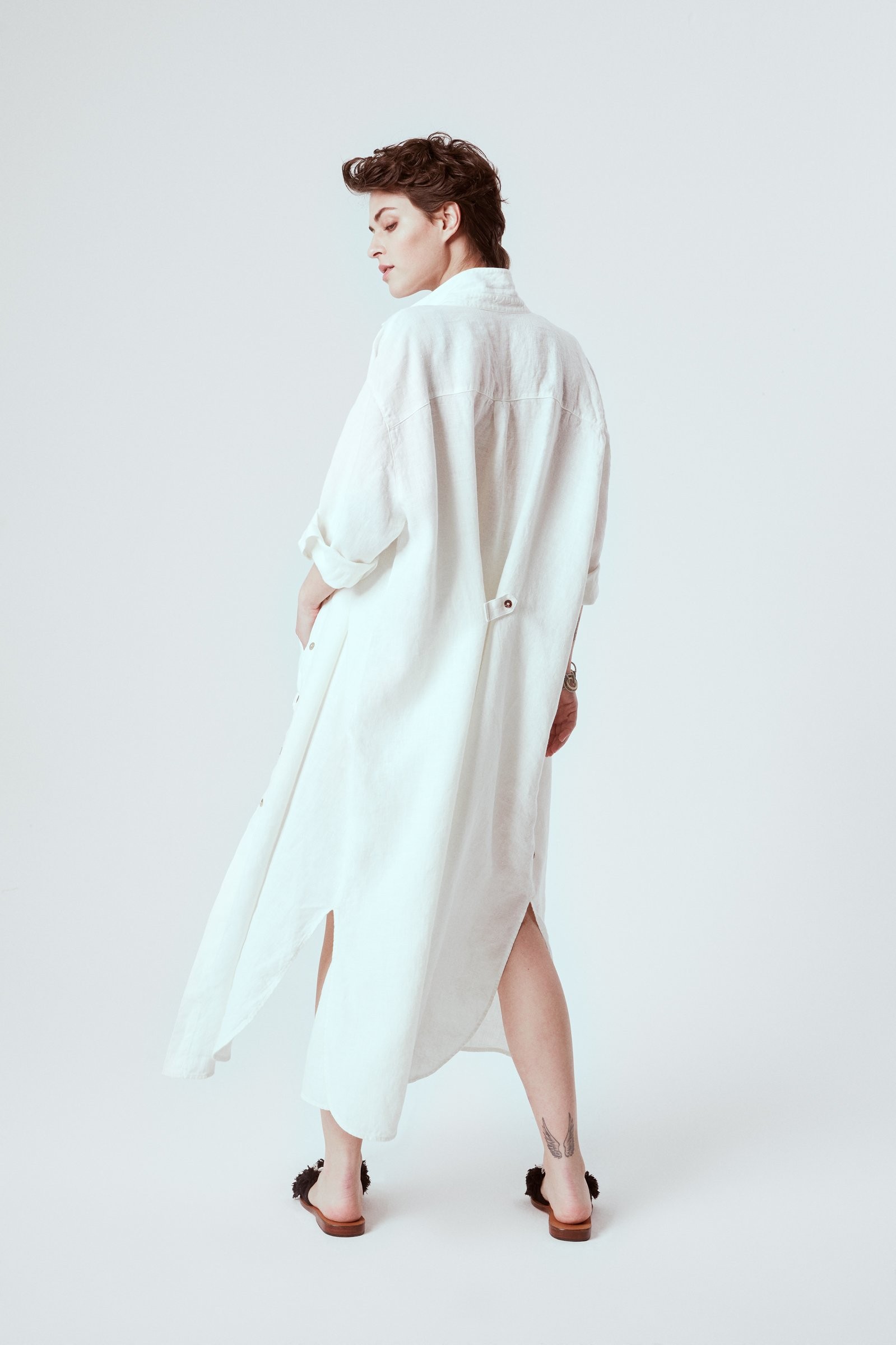 LINEN SHIRT DRESS NO14