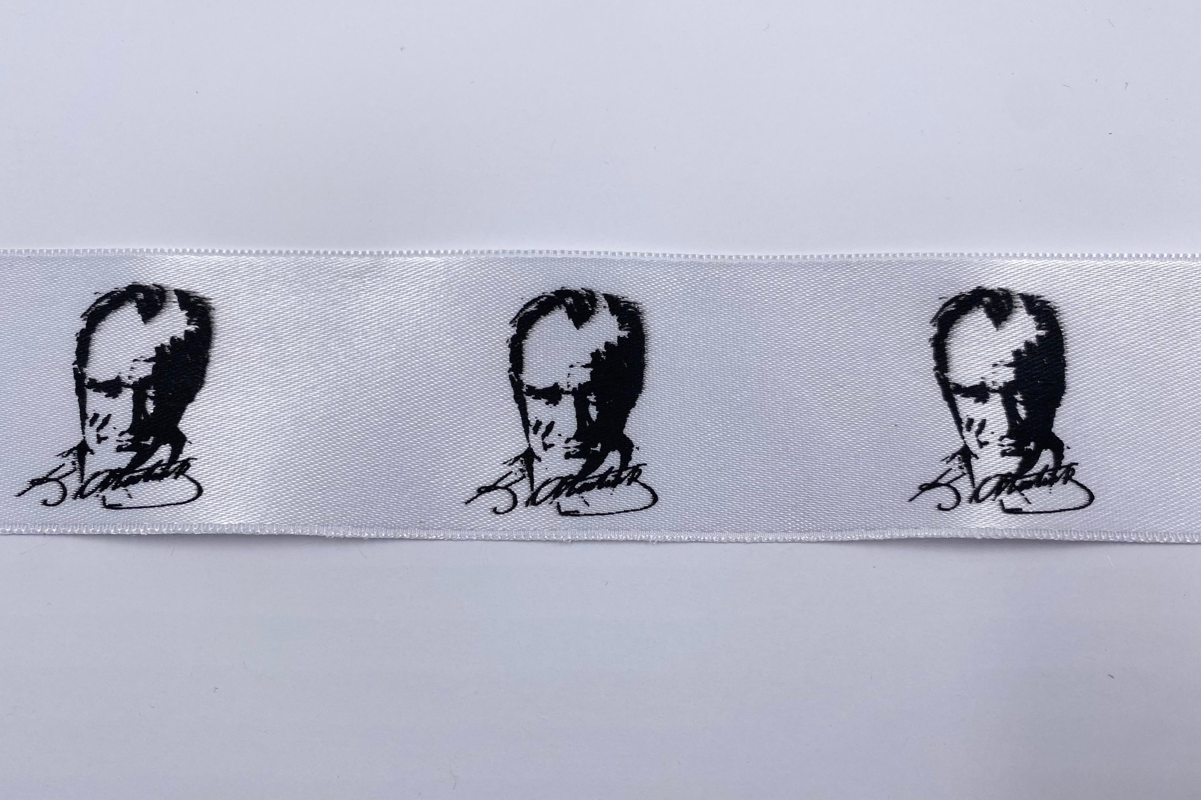 Atatürk Beyaz Kurdele 2cm 1 metre