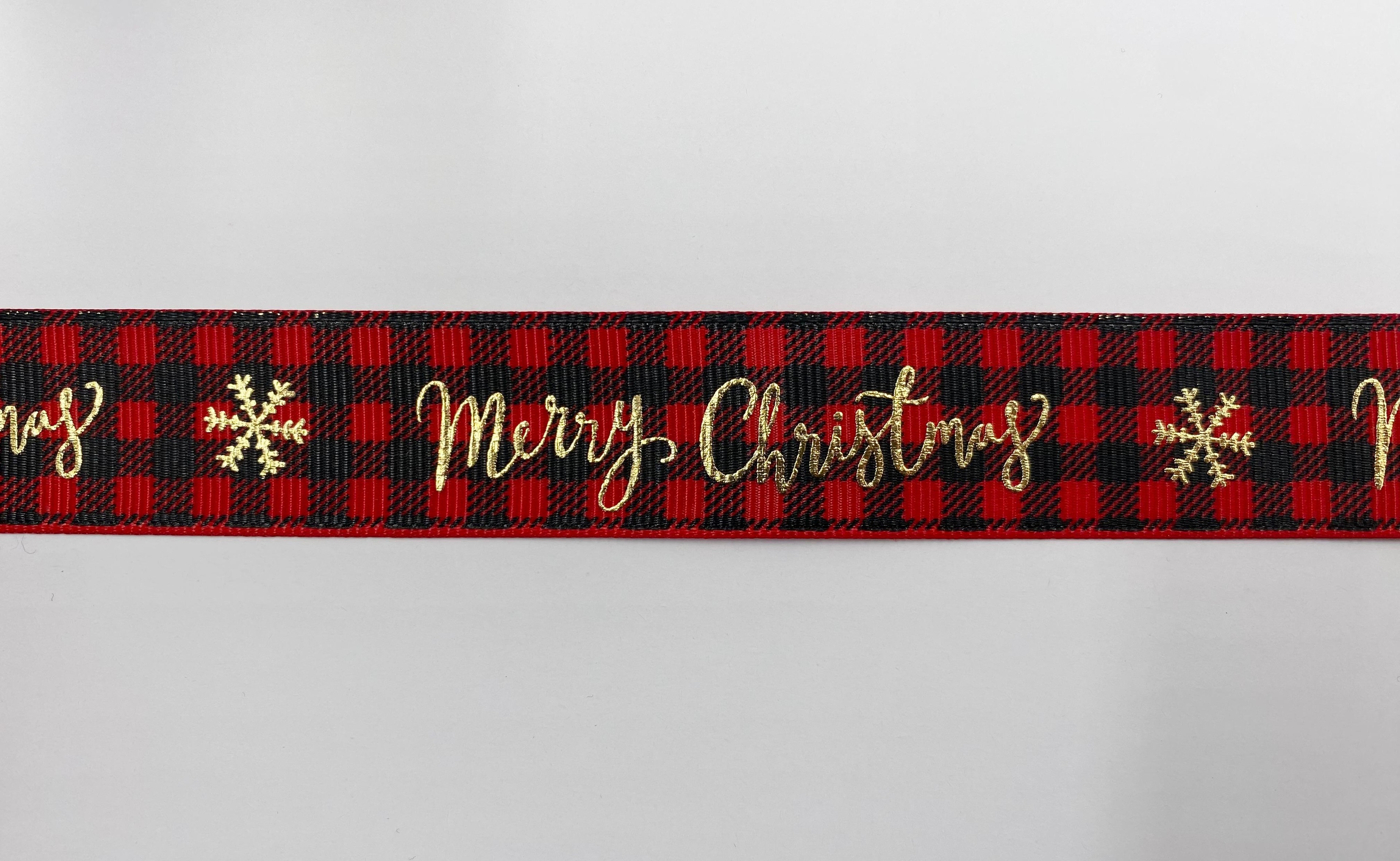 Yılbaşı Kurdele "Merry Christmas" 2cm