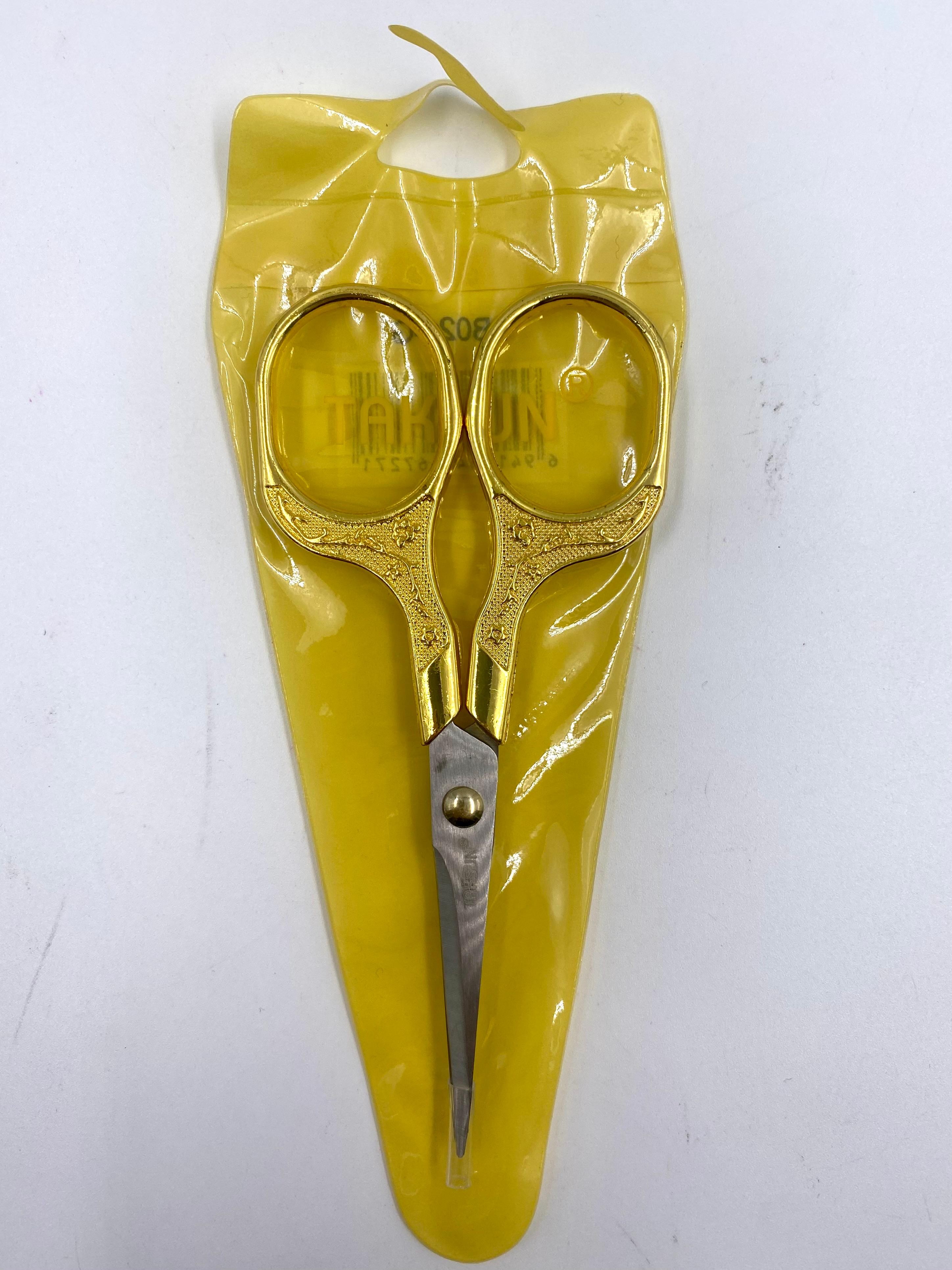 Taksun Desenli Altın Rengi Makas 12.5 cm