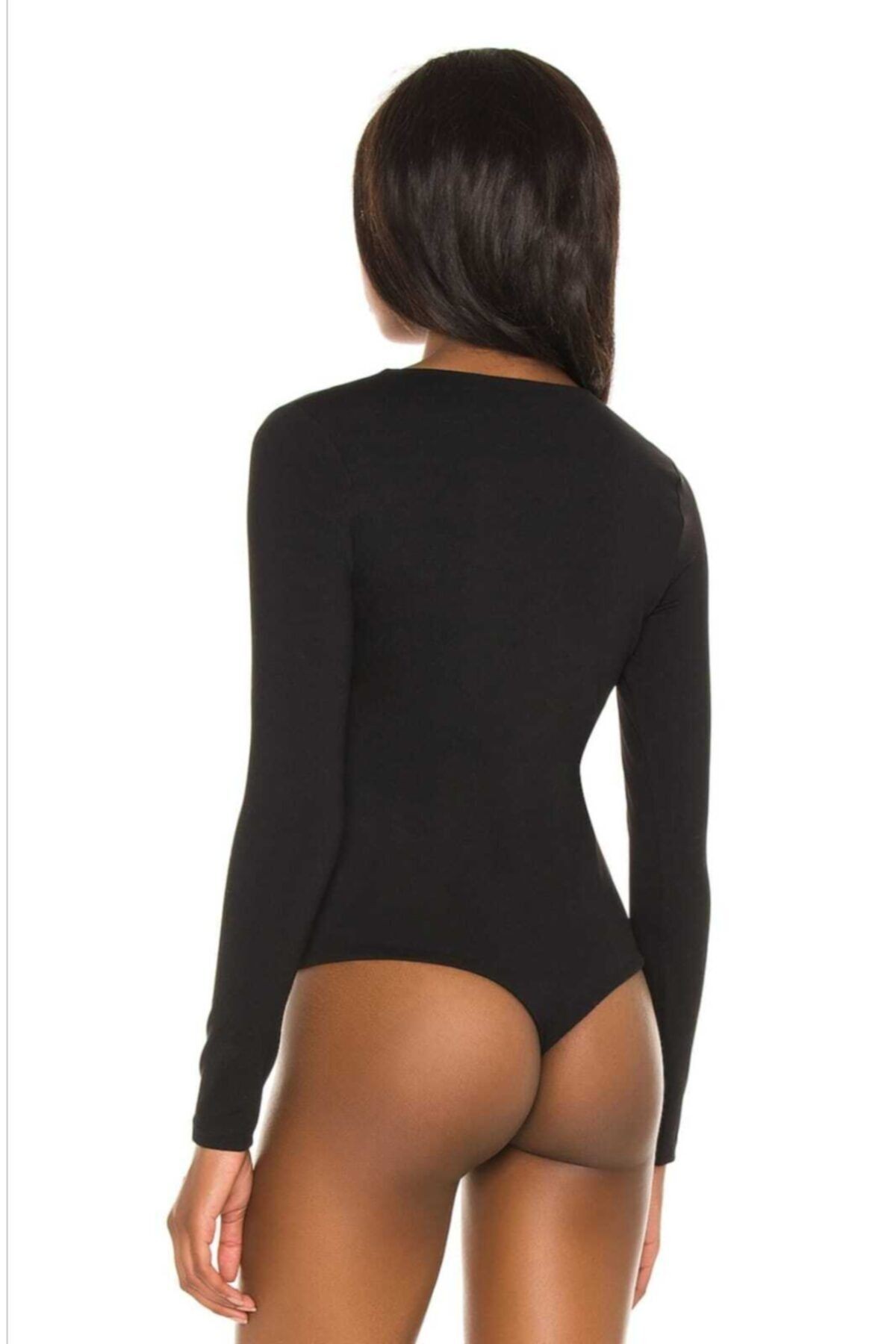 Kadın V Yaka Bodysuit