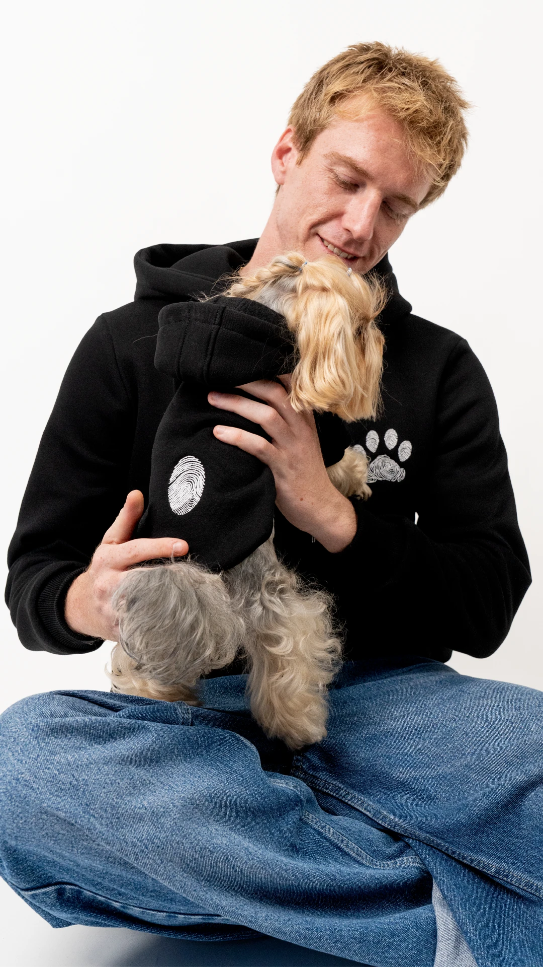 2'li Siyah Hoodie Kombin / Unisex-Dost