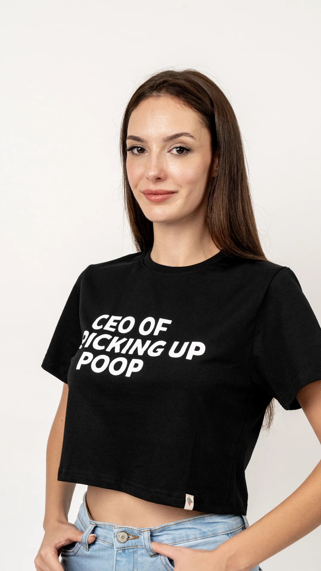 Ceo Crop T-Shirt Kadın image