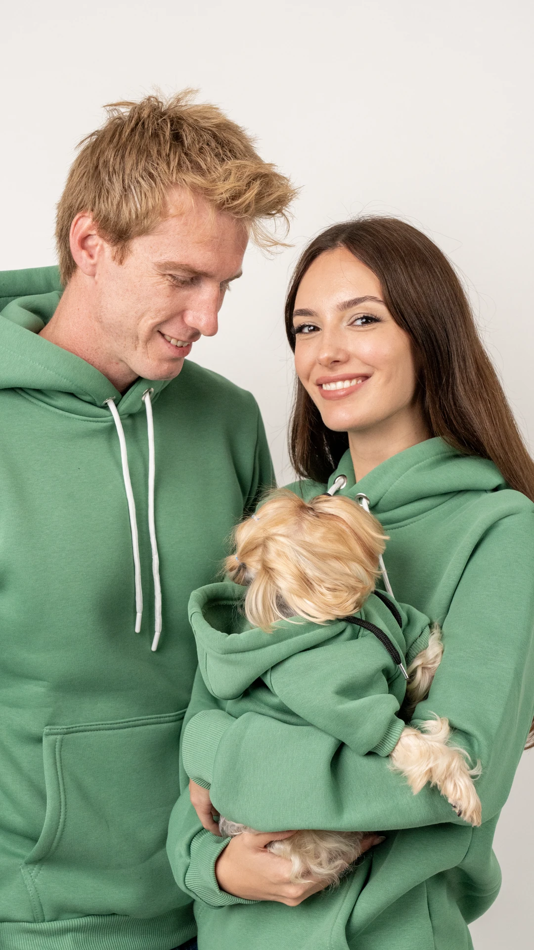 2'li Yeşil Hoodie Kombin / Unisex-Dost