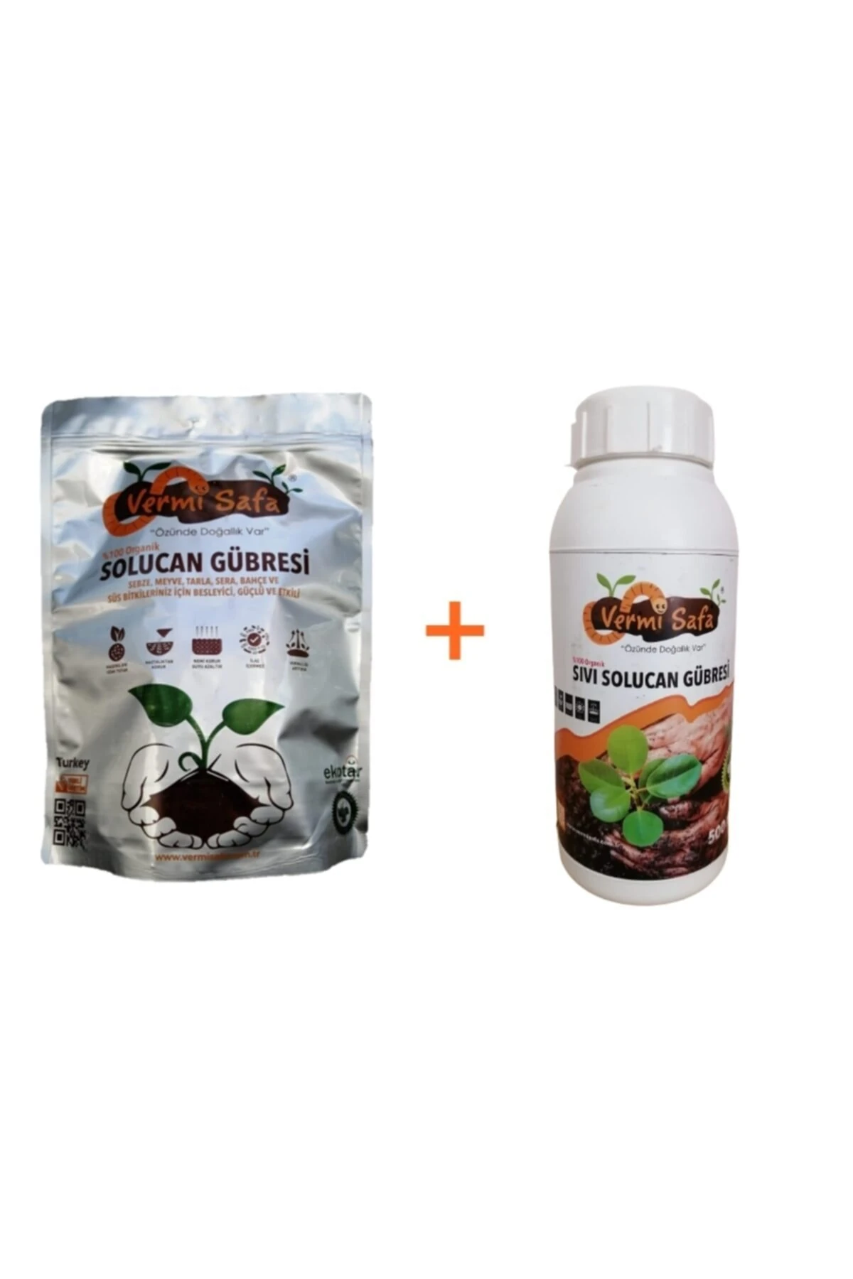 Organik Solucan Gübresi, Sebze,meyve,tarla,sera,bahçe Bitkilerinde 2 Kg Katı 500 ml Sıvı