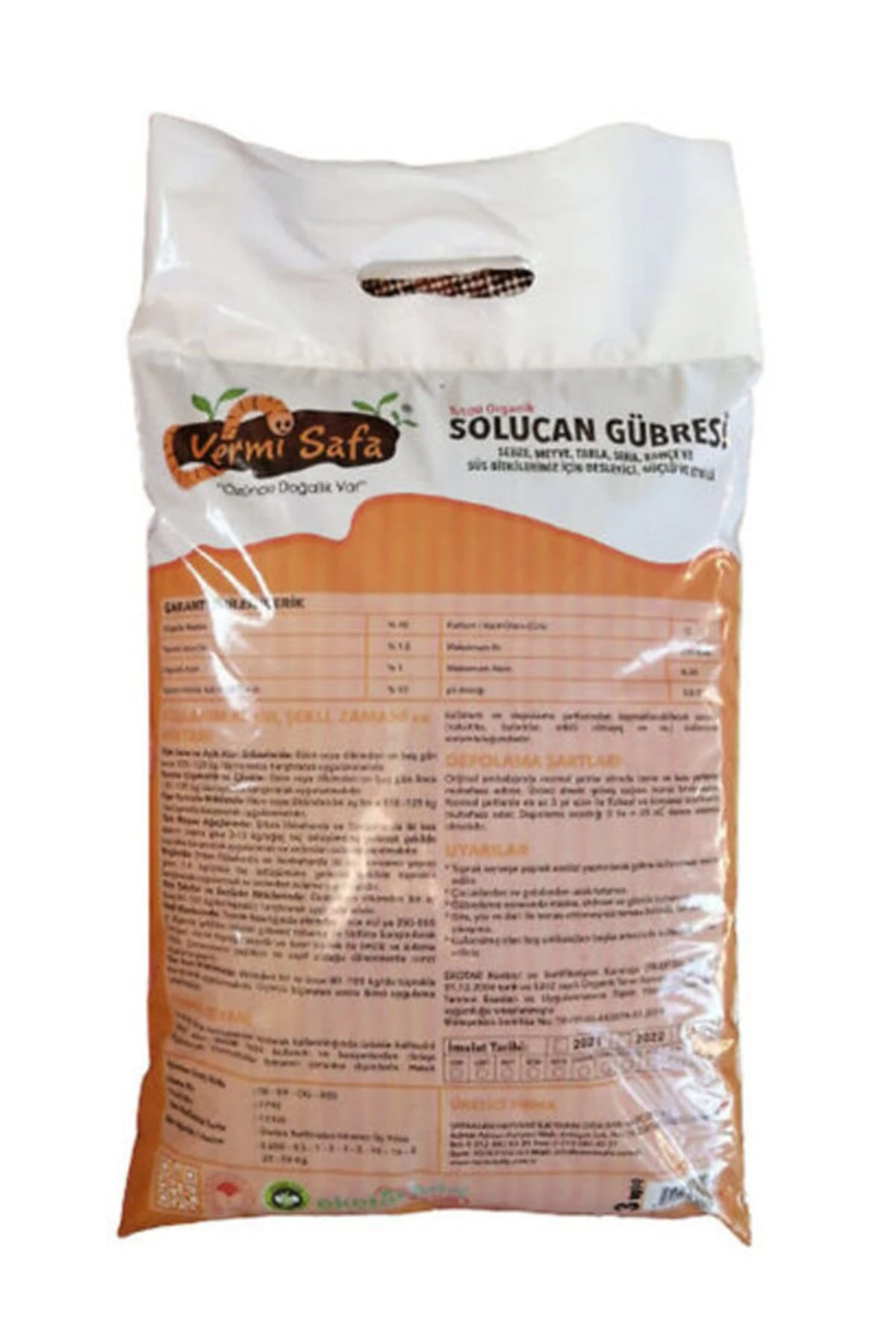 Organik Solucan Gübresi 3 Kg (6 LİTRE) Sebze, Meyve, Tarla, Sera, Bahçe, Süs Bitkileriniz Için.