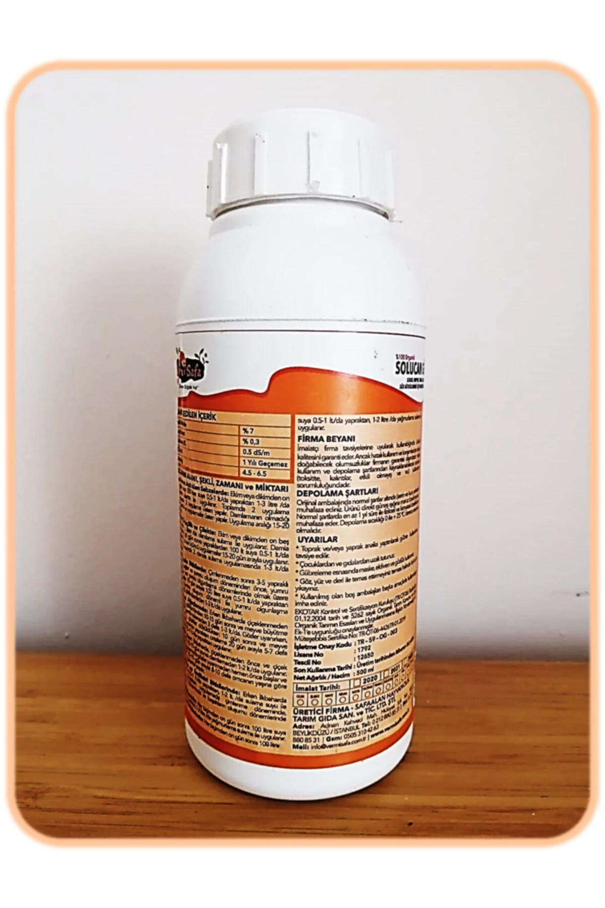 Organik Konsantre Sıvı Solucan Gübresi 500 Ml. Sebze, Tarla, Sera, Bahçe, Süs Bitkilerinizde Etkili.