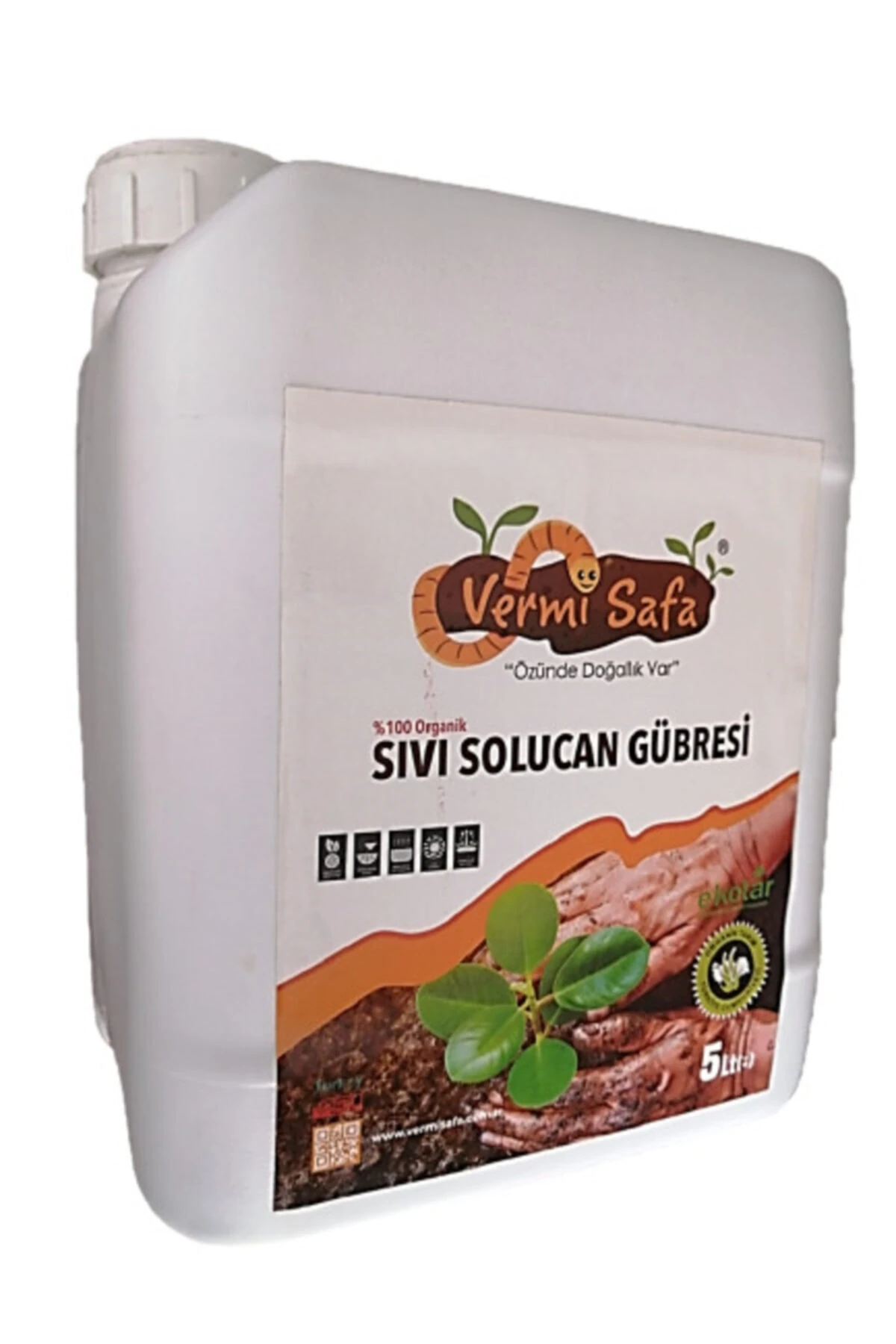 Organik Doğal Konsantre Sıvı Solucan Gübresi 5 Lt. Tüm Bitkileriniz Için Besleyici Güçlü, Etkili...