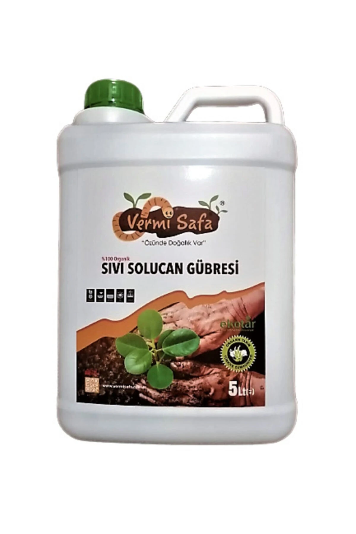 Organik Doğal Konsantre Sıvı Solucan Gübresi 5 Lt. Tüm Bitkileriniz Için Besleyici Güçlü, Etkili...