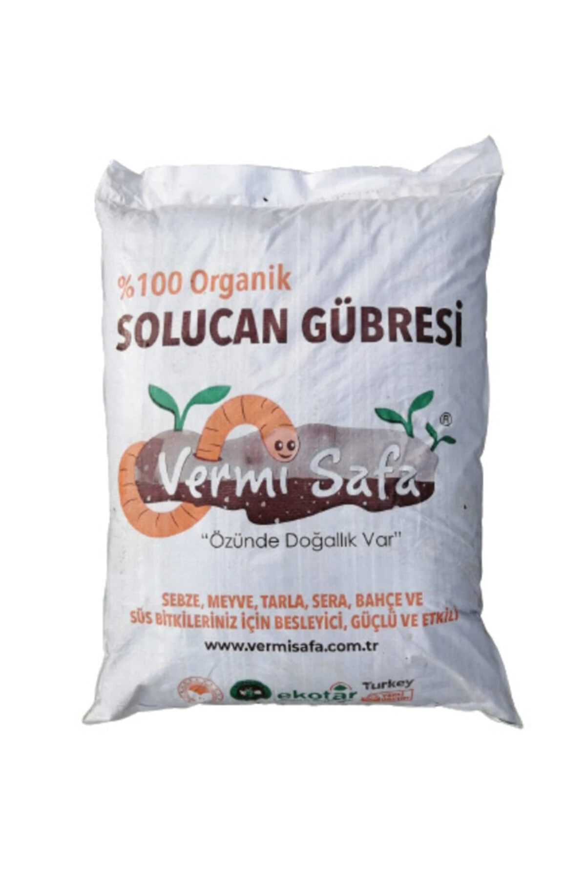 Organik Solucan Gübresi Sebze, Meyve, Tarla, Sera, Bahçe Bitkilerinde 20kg Katı 20lt Sıvı