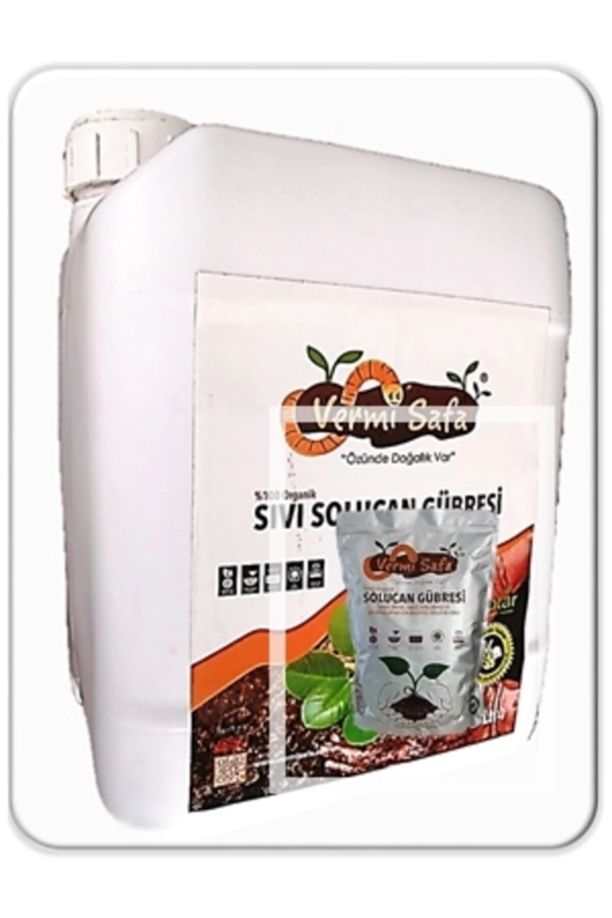 Organik Solucan Gübresi Sebze, Meyve, Tarla, Sera, Bahçe Bitkilerinde 5lt Sıvı 2kg Katı