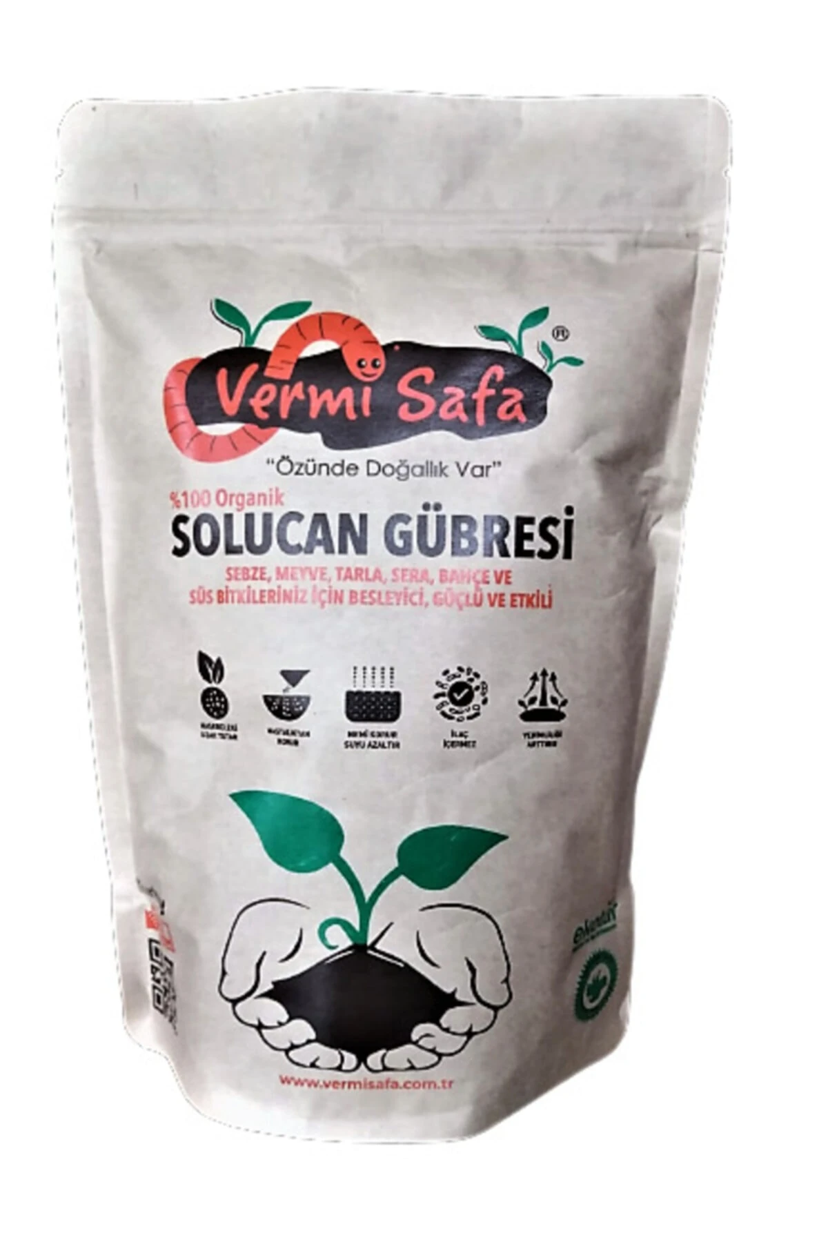 Organik Solucan Gübresi, Sebze, Meyve,tarla,bağ, Bahçe Bitkilerinde1 Kg Katı 250 ml Sıvı