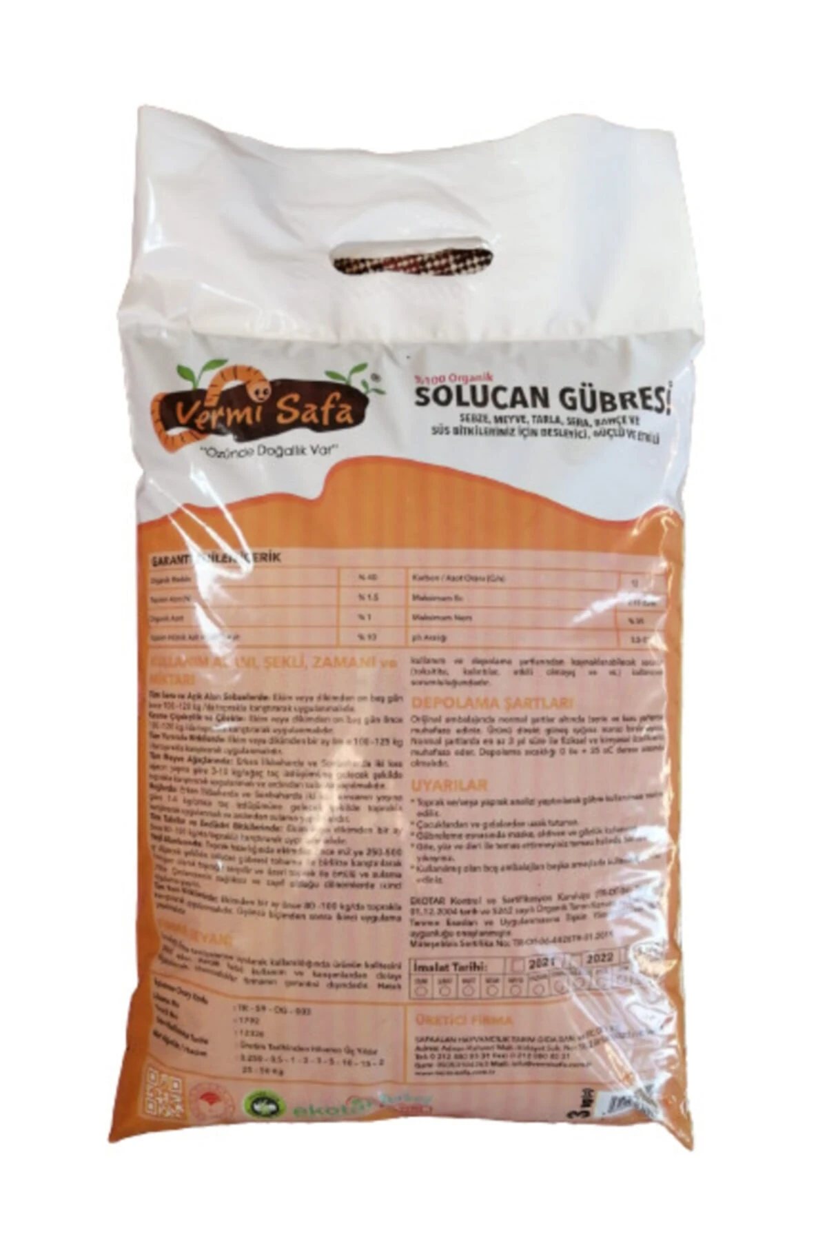 3 Kg Organik Katı Solucan Gübresi + 500 Ml Sıvı Organik Bitkisel Menşeli Sıvı Gübre