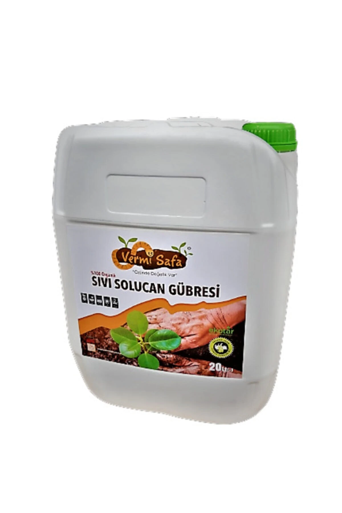 Organik Solucan Gübresi Sebze, Meyve, Tarla, Sera, Bahçe Bitkilerinde 20kg Katı 20lt Sıvı