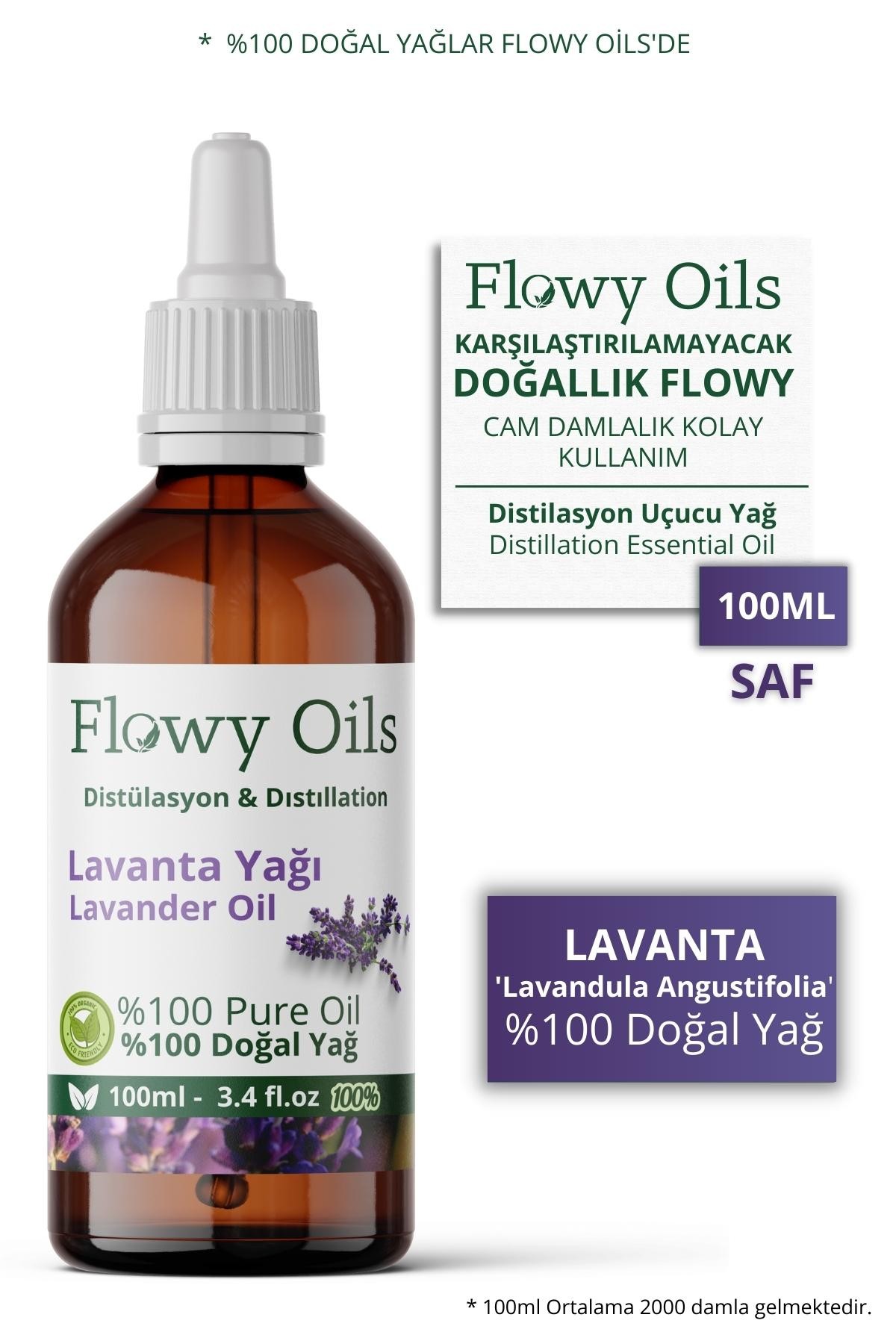 Lavanta Yağı %100 Doğal Bitkisel Uçucu Yağ Lavender Oil100ml