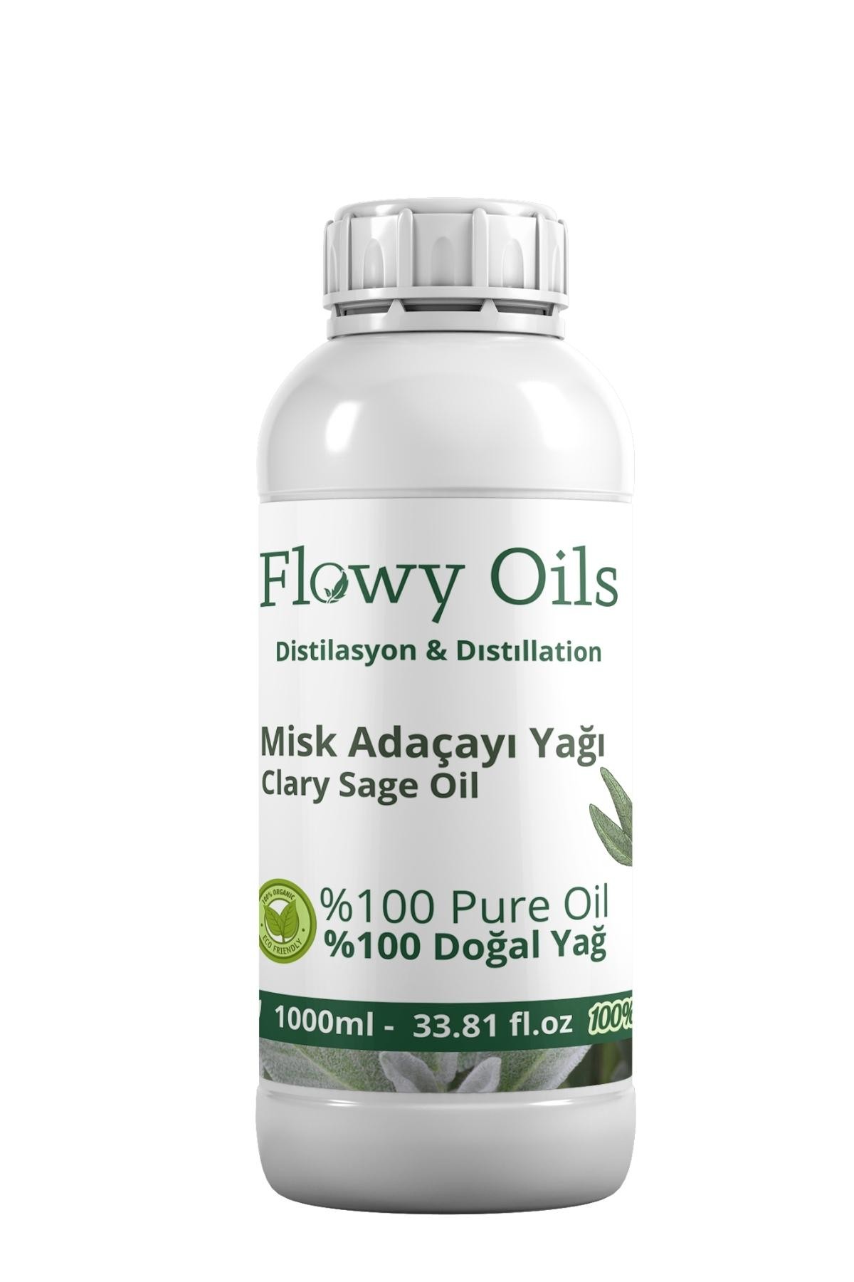 Misk Adaçayı Yağı %100 Doğal Bitkisel Uçucu Yağ Clary Sage Oil 1000ml 1 Litre