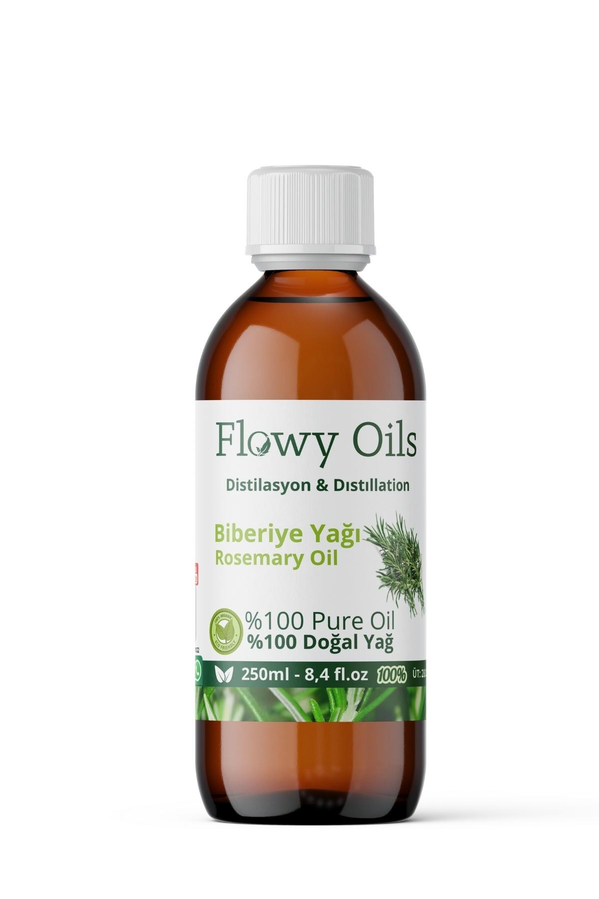 Biberiye Yağı %100 Doğal Bitkisel Uçucu Yağ Cam Şişe Büyük Boy Rosemary Oil 250ml